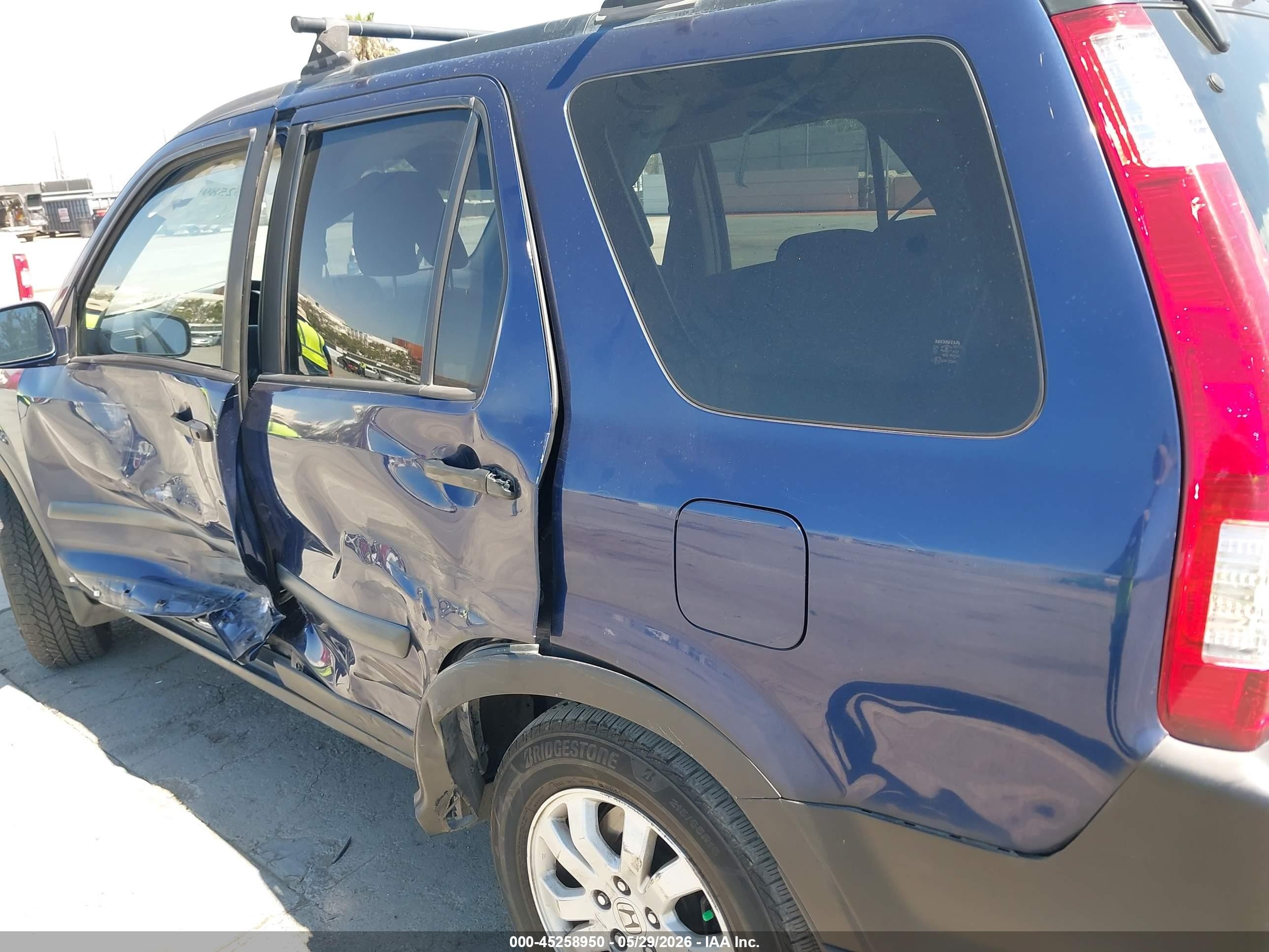 2005 Honda Cr-v Ex Blue vin: JHLRD78825C015560