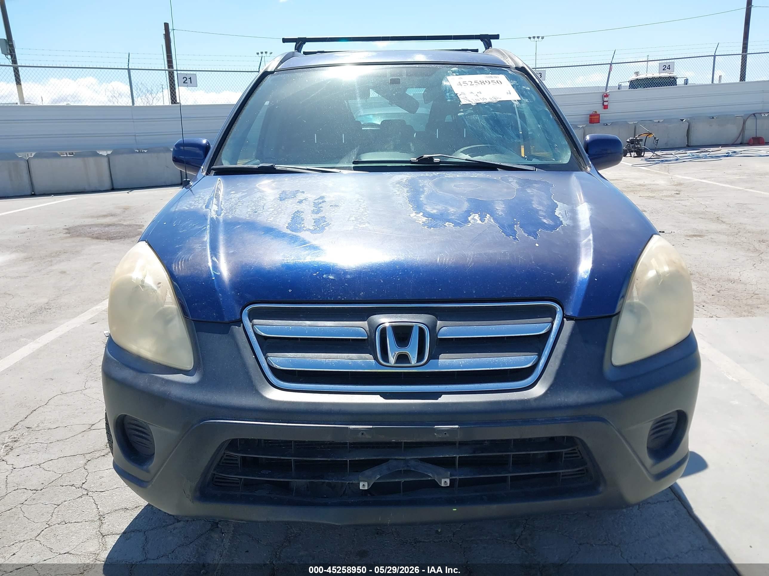 2005 Honda Cr-v Ex Blue vin: JHLRD78825C015560
