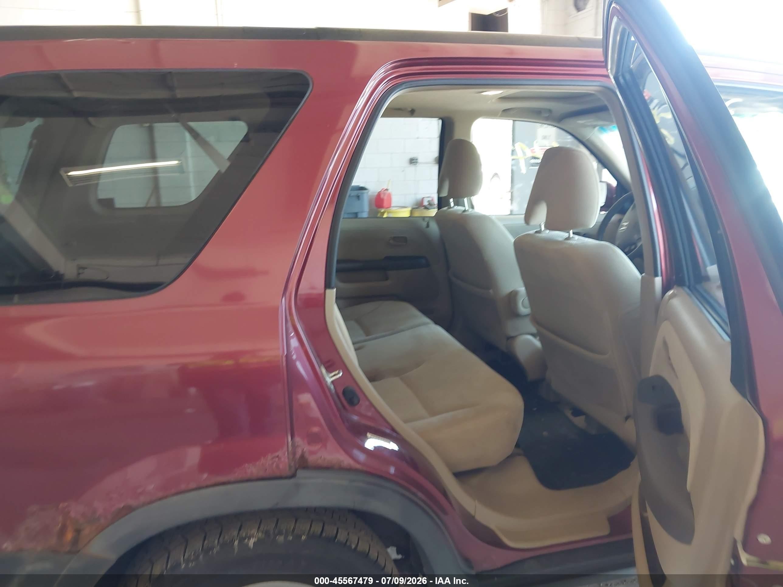 2005 Honda Cr-v Ex Red vin: JHLRD78825C037848