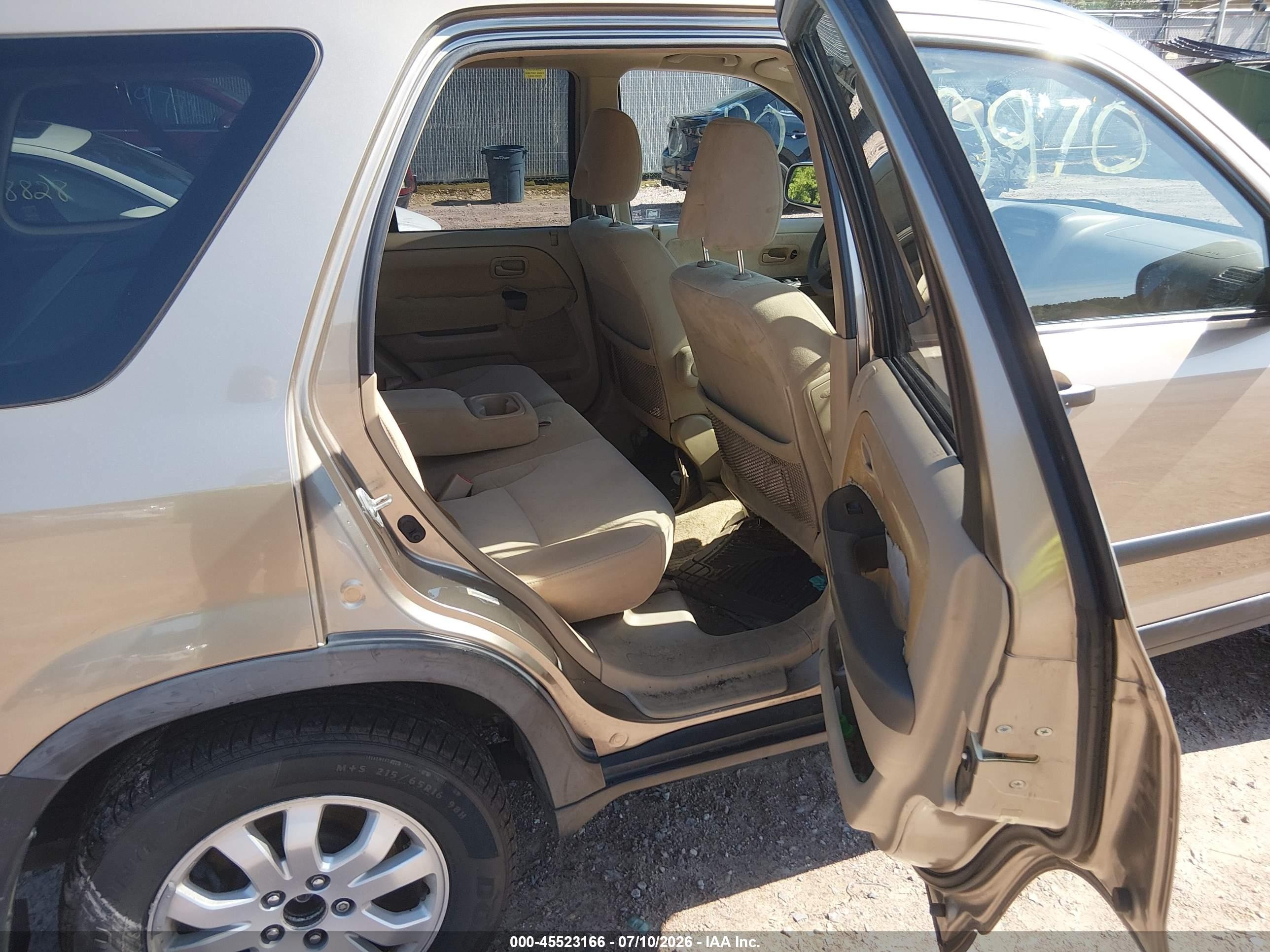 2005 Honda Cr-v Ex Beige vin: JHLRD78825C045349