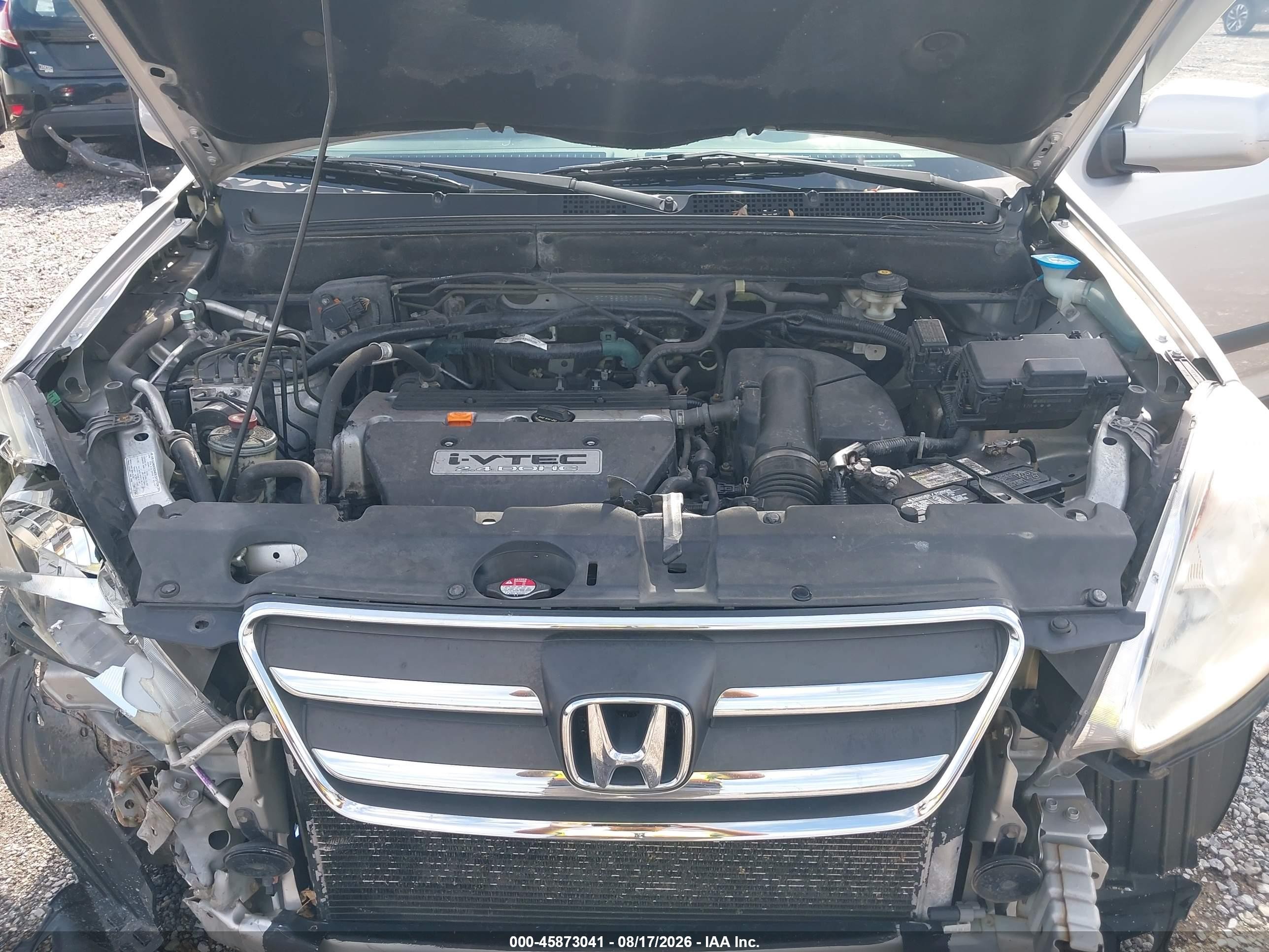 2006 Honda Cr-v Ex Silver vin: JHLRD78826C003443