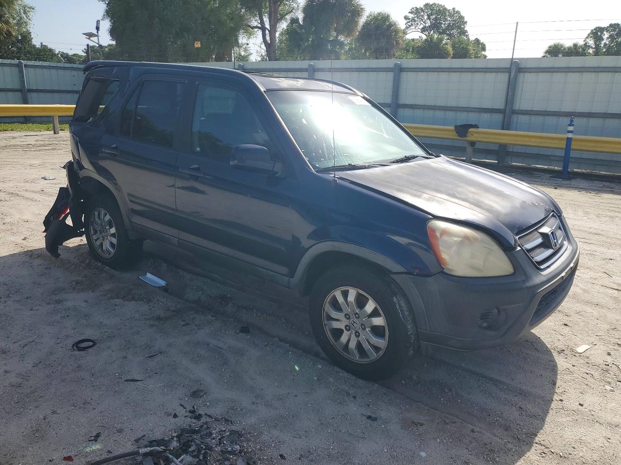 2006 Honda Cr-v Ex Blue vin: JHLRD78826C014958