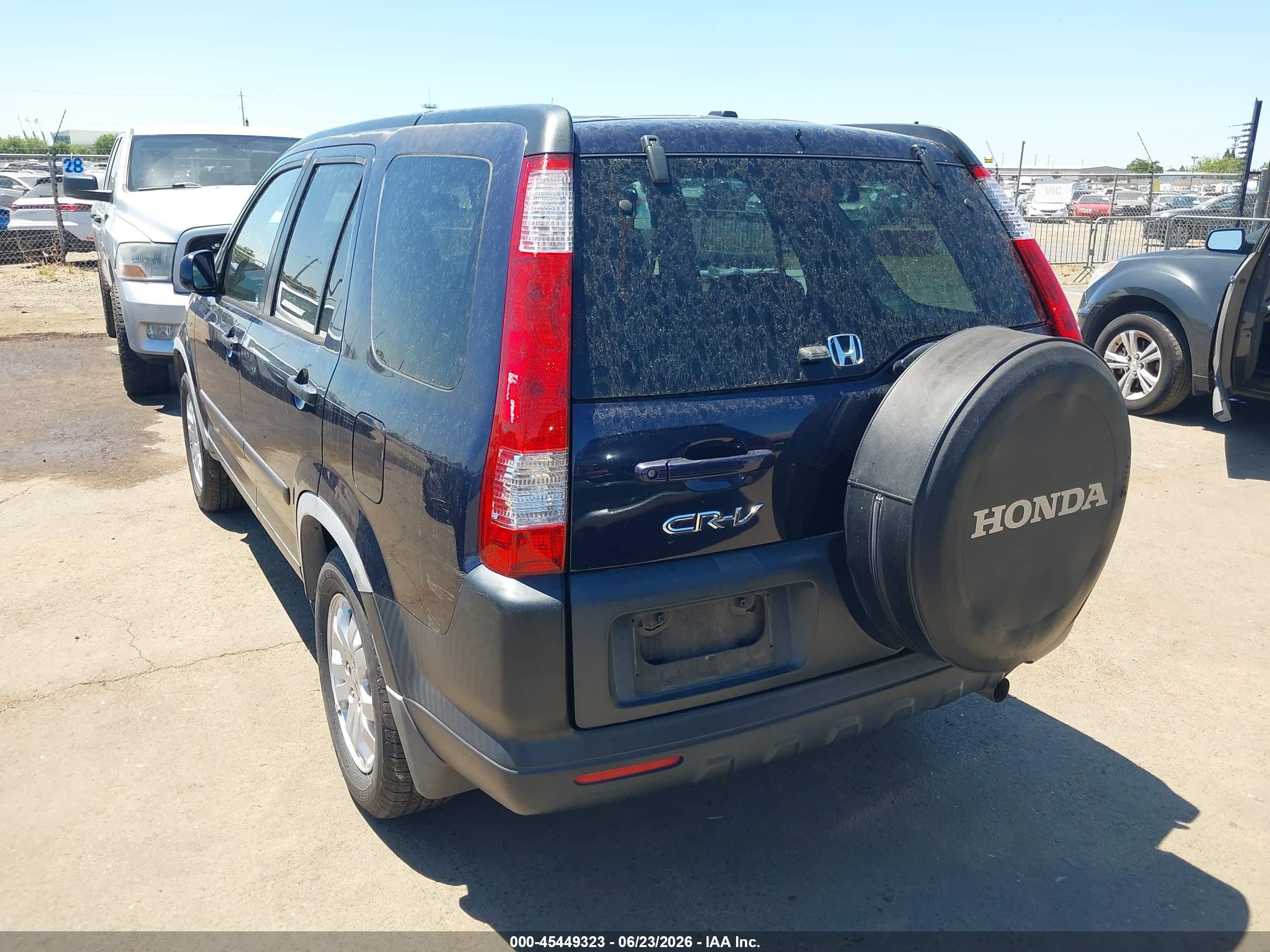 2006 Honda Cr-v Ex Blue vin: JHLRD78826C062475
