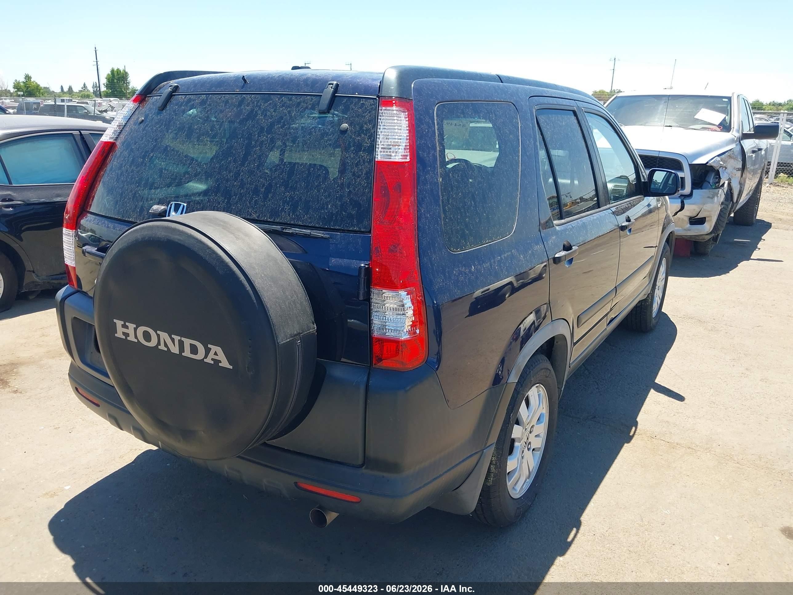 2006 Honda Cr-v Ex Blue vin: JHLRD78826C062475