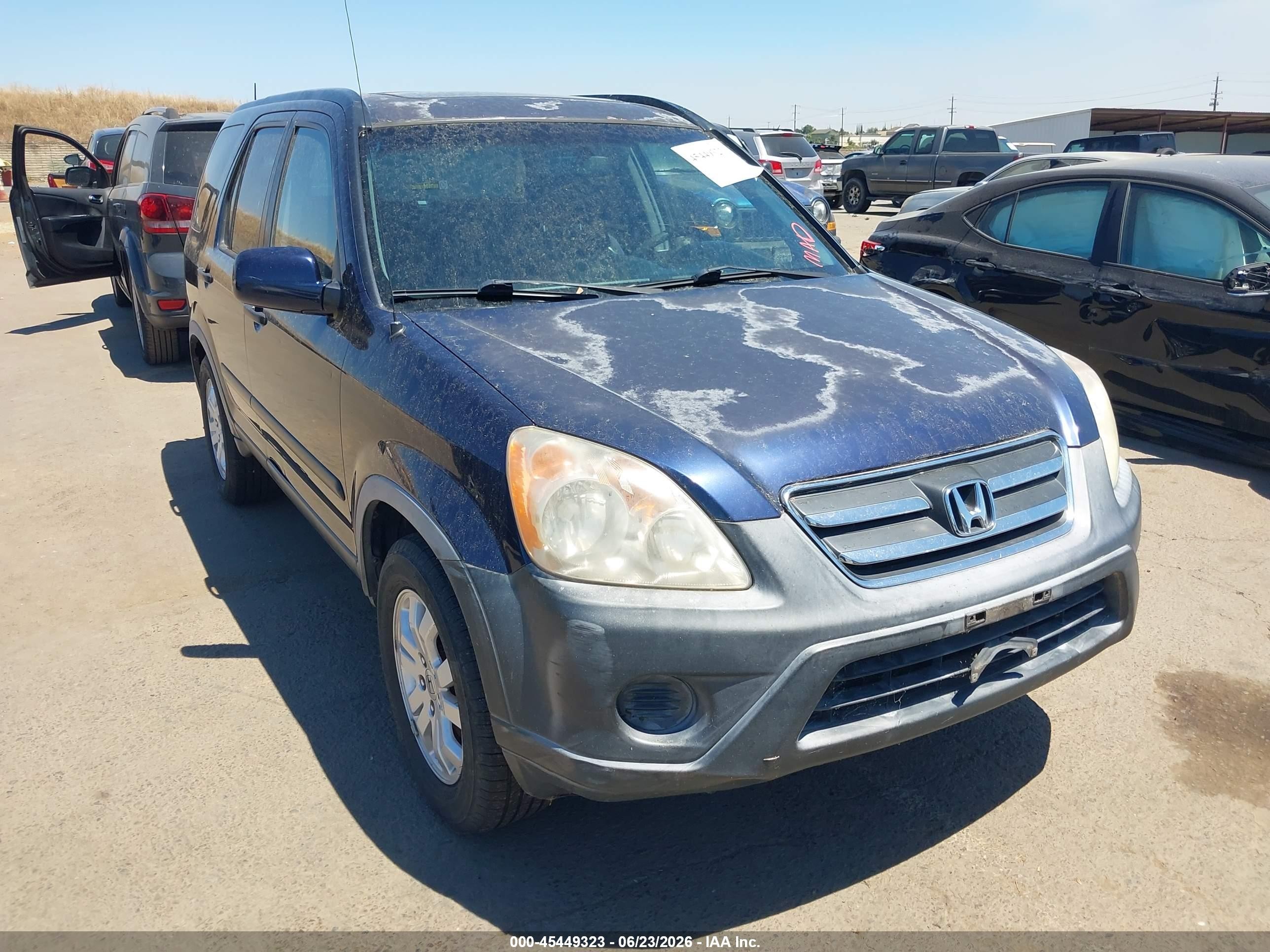 2006 Honda Cr-v Ex Синий vin: JHLRD78826C062475
