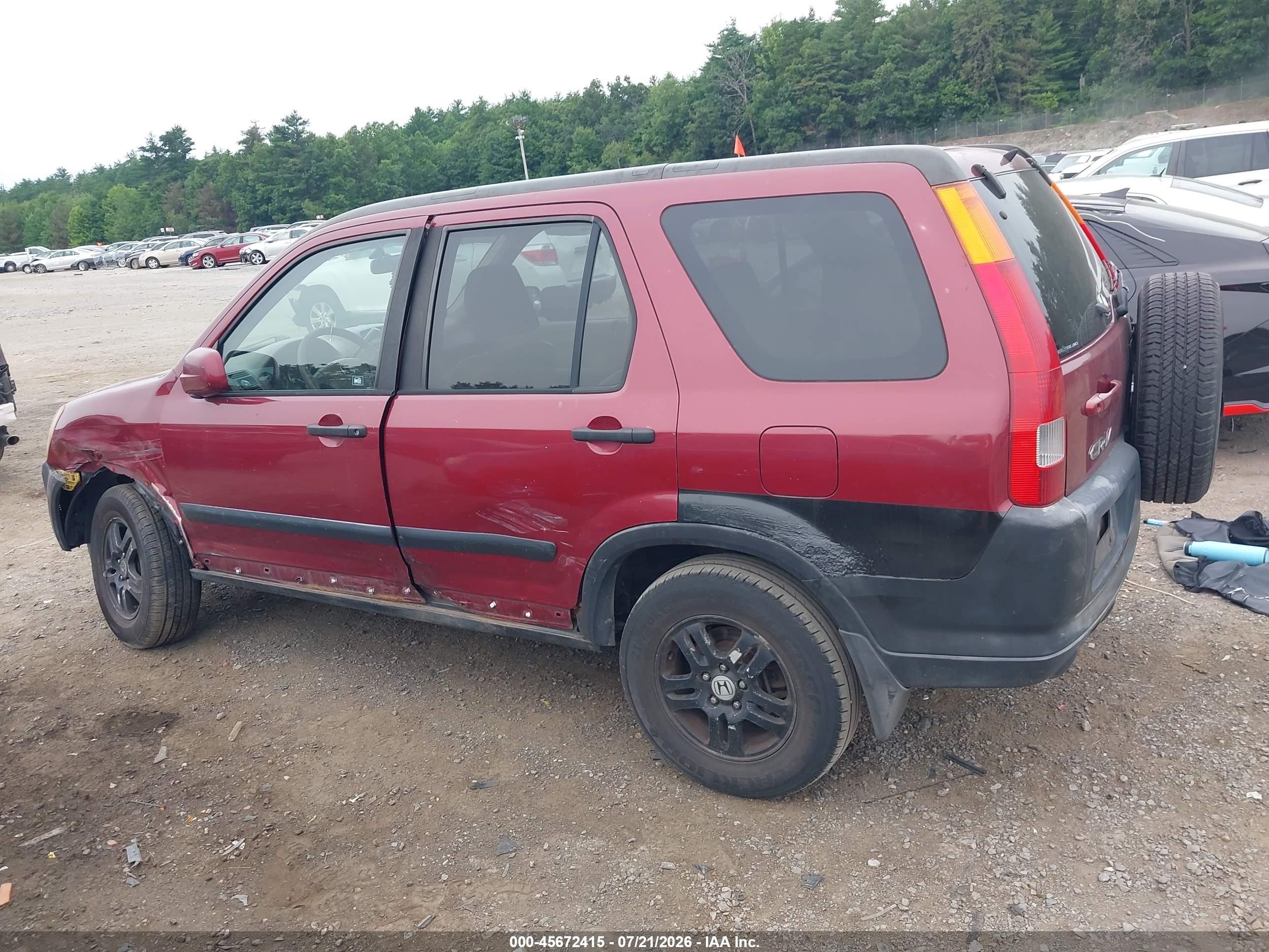 2002 Honda Cr-v Ex Красный vin: JHLRD78832C002683