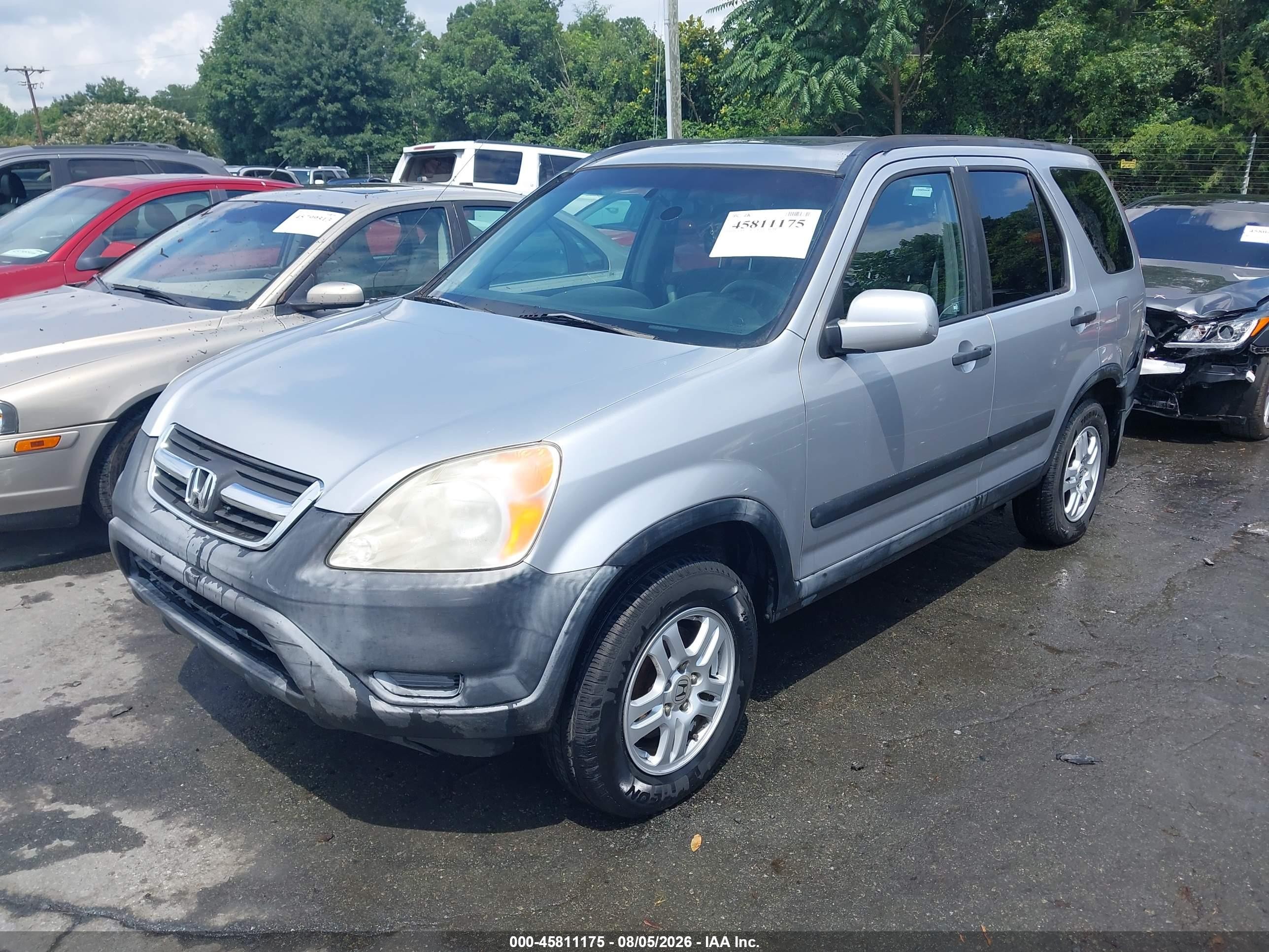 2002 Honda Cr-v Ex Silver vin: JHLRD78832C014834