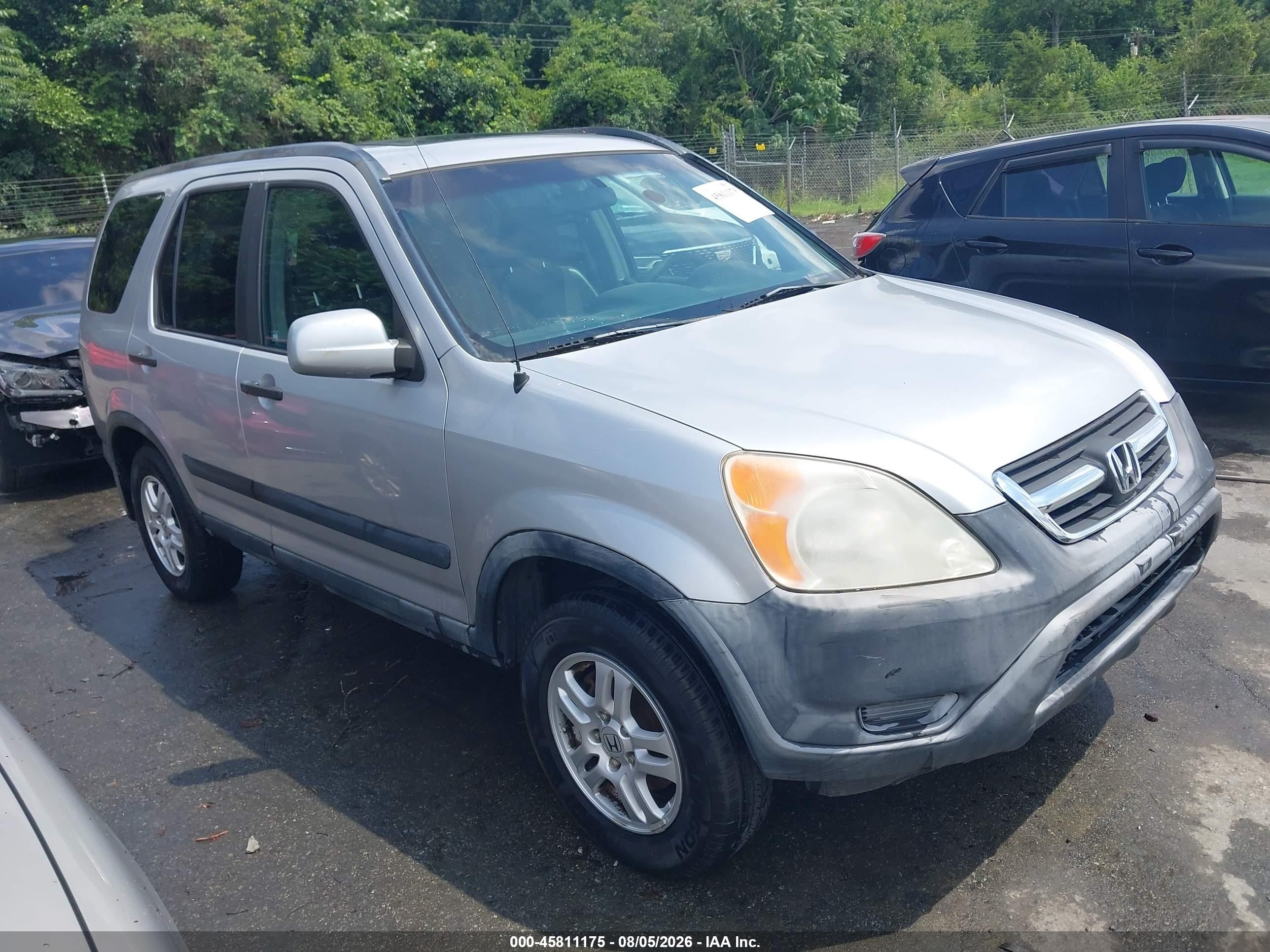 2002 Honda Cr-v Ex Silver vin: JHLRD78832C014834