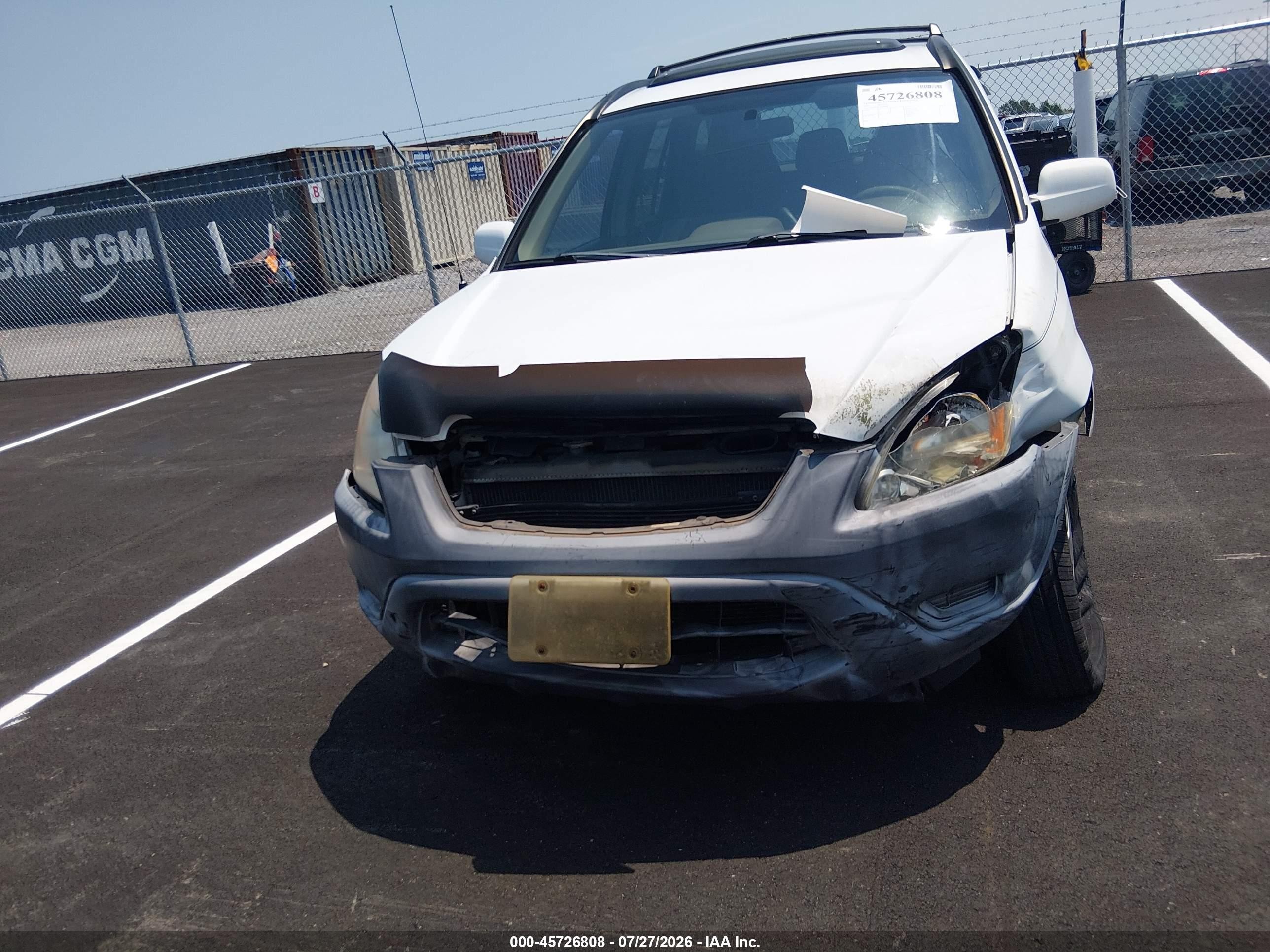 2002 Honda Cr-v Ex White vin: JHLRD78832C049258