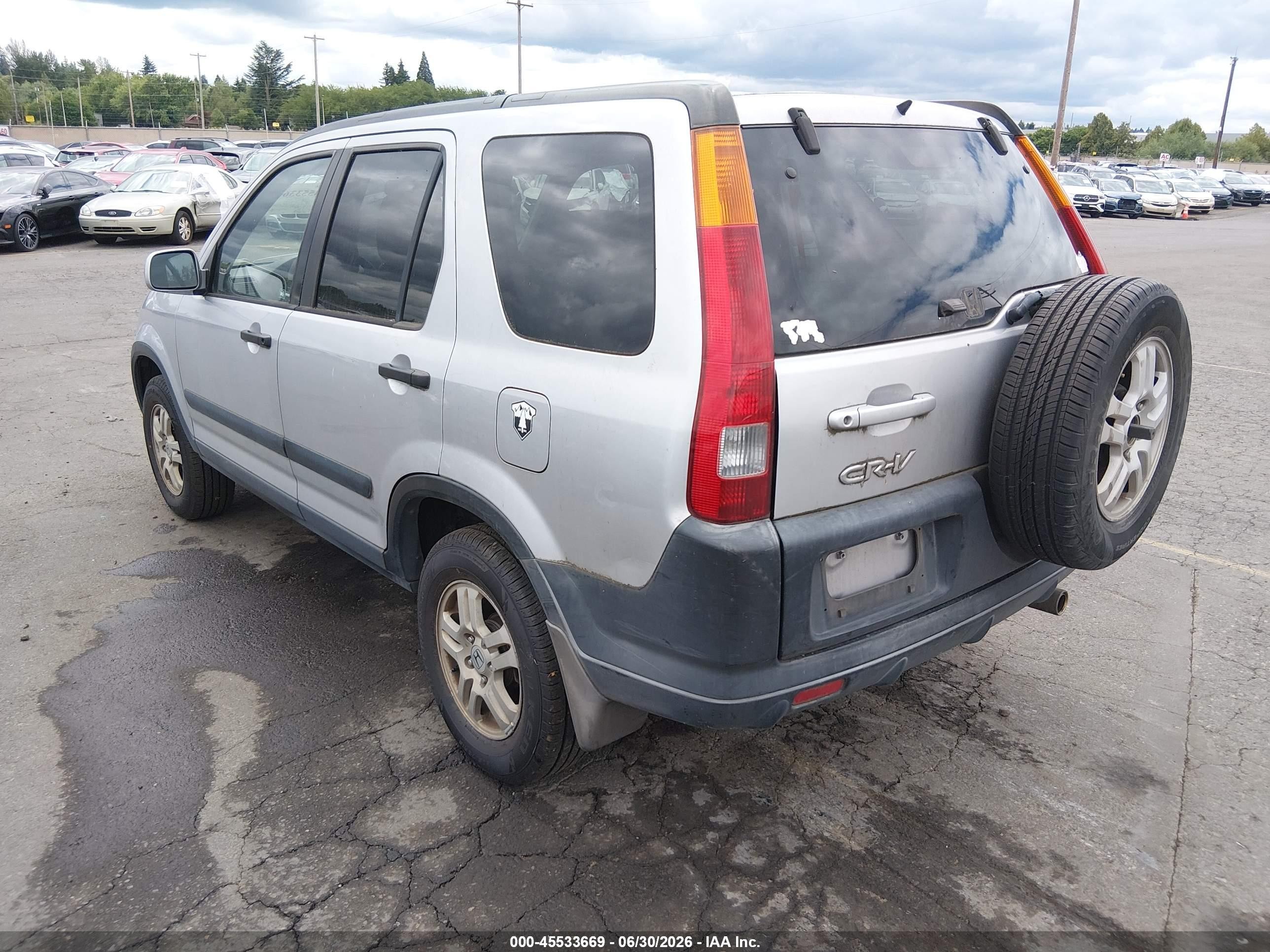2002 Honda Cr-v Ex Silver vin: JHLRD78832C052807