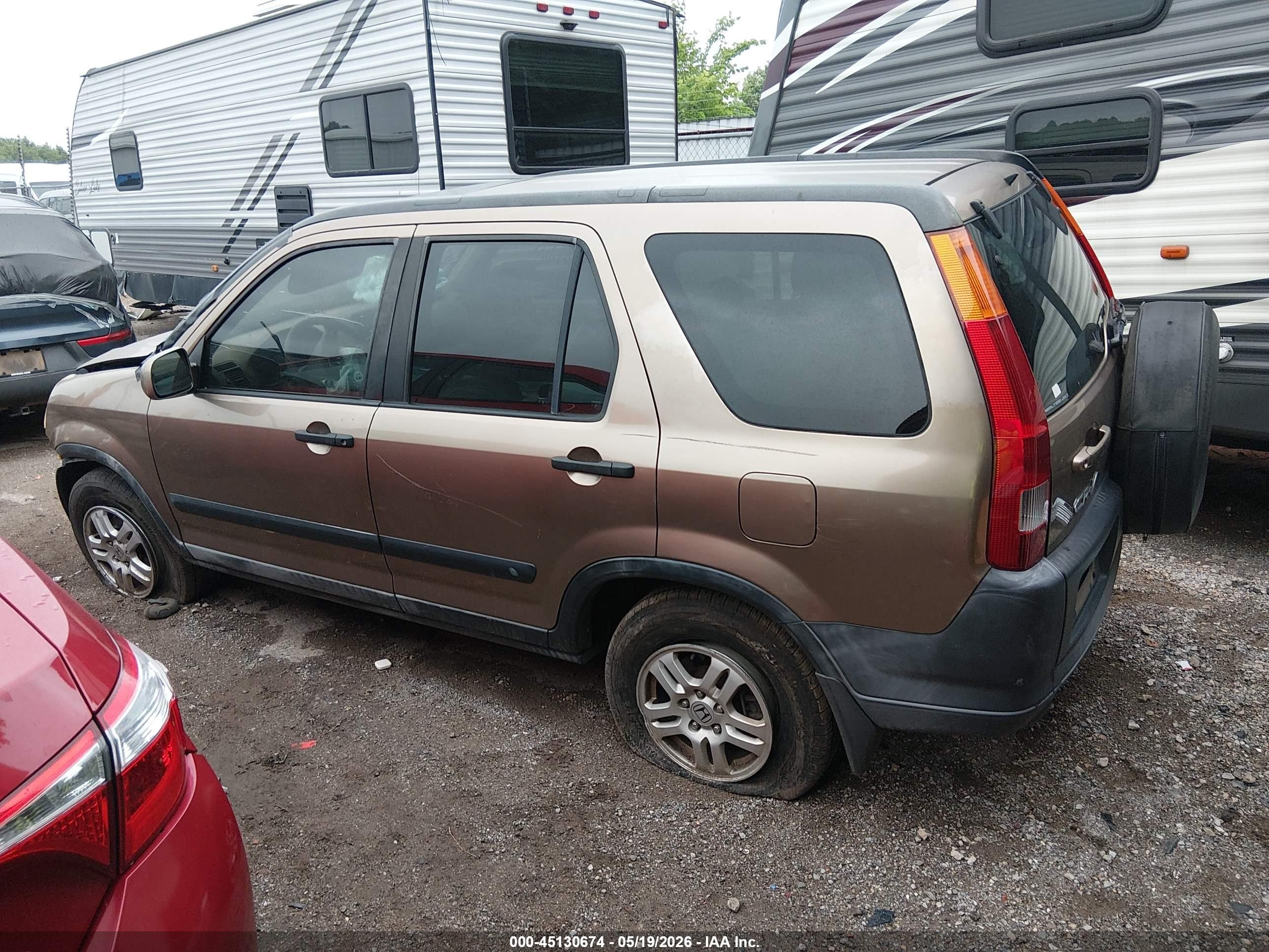 2002 Honda Cr-v Ex Золотой vin: JHLRD78832C082129