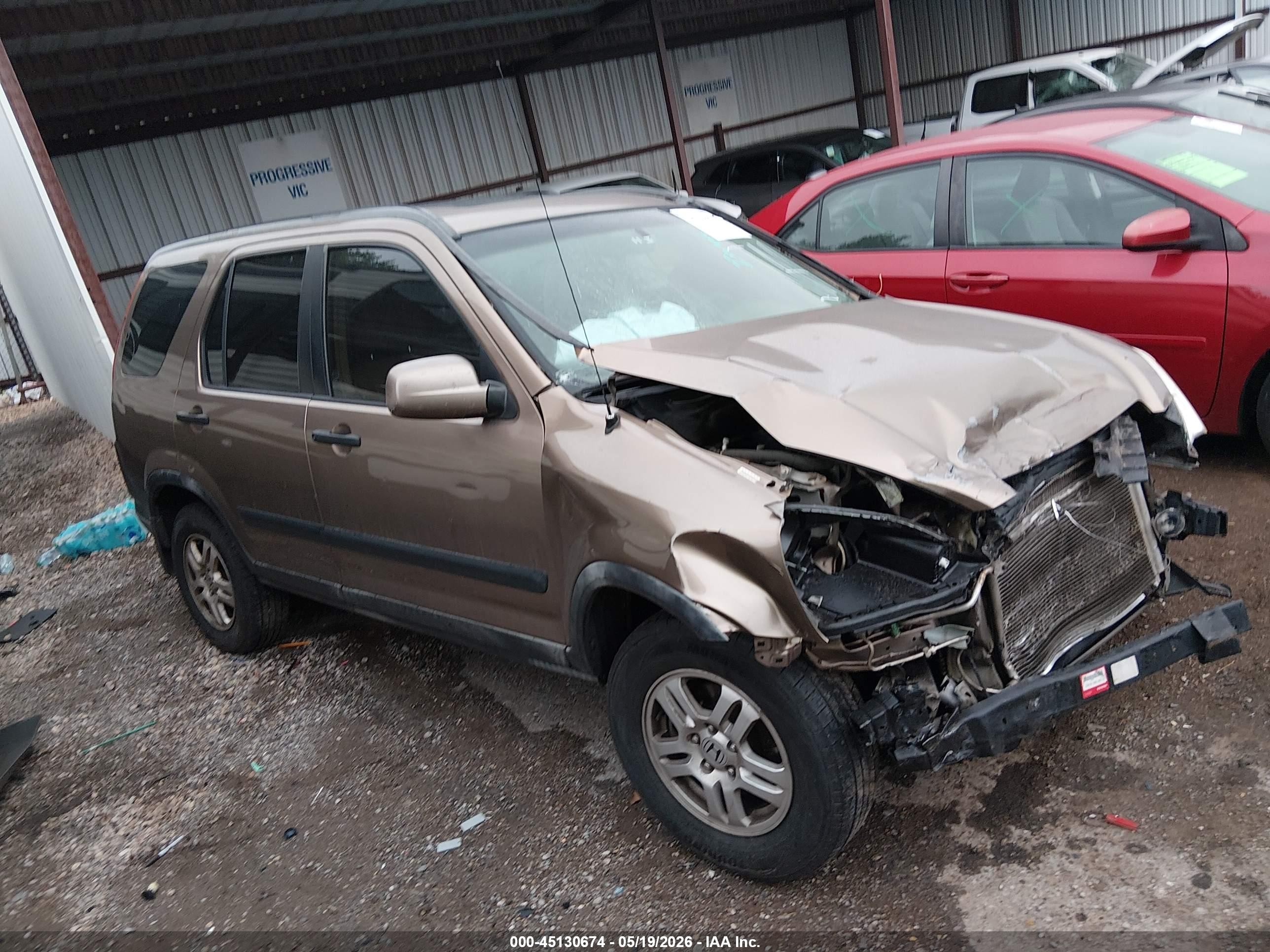 2002 Honda Cr-v Ex Золотой vin: JHLRD78832C082129