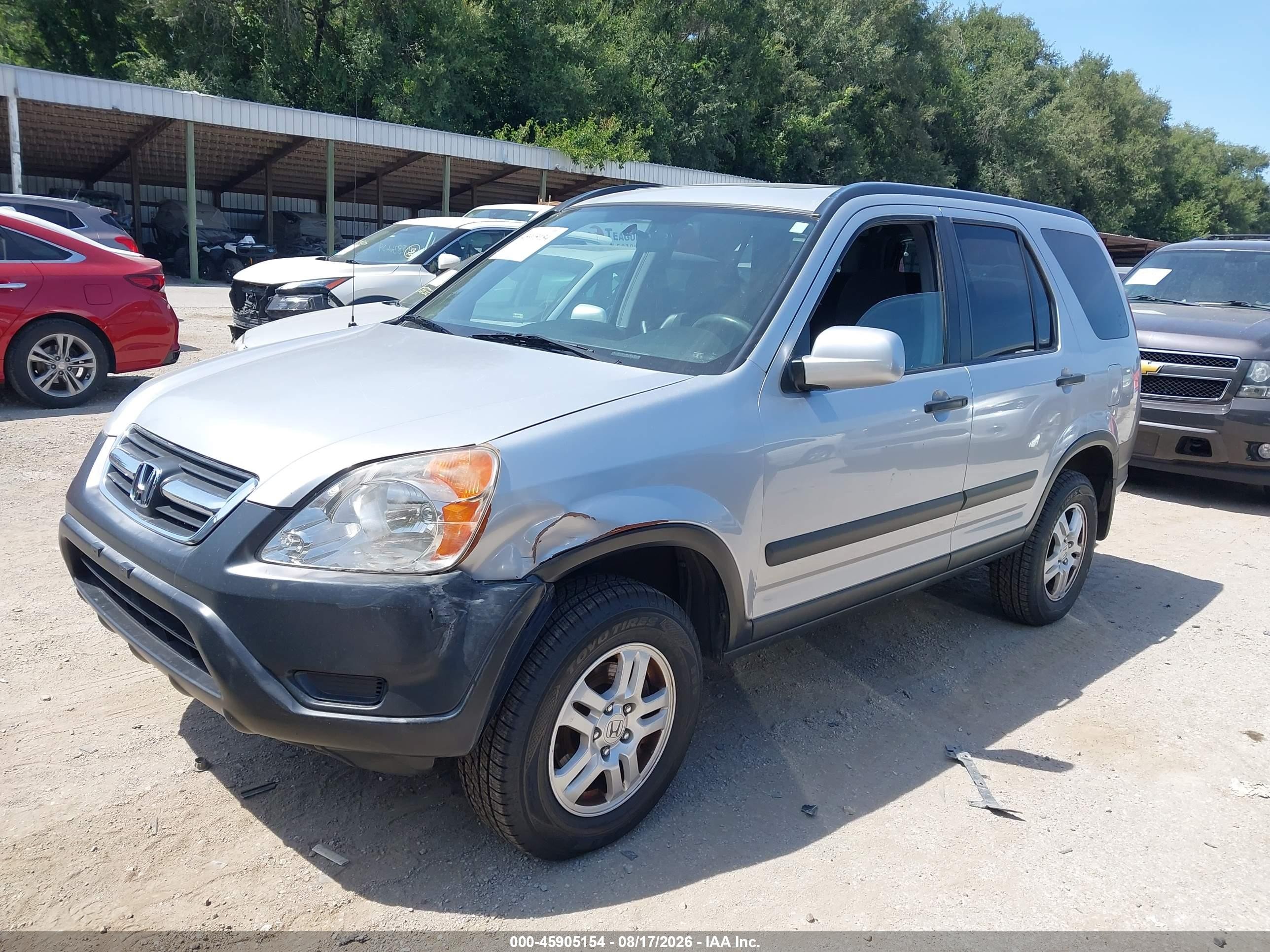 2003 Honda Cr-v Ex Silver vin: JHLRD78833C013670