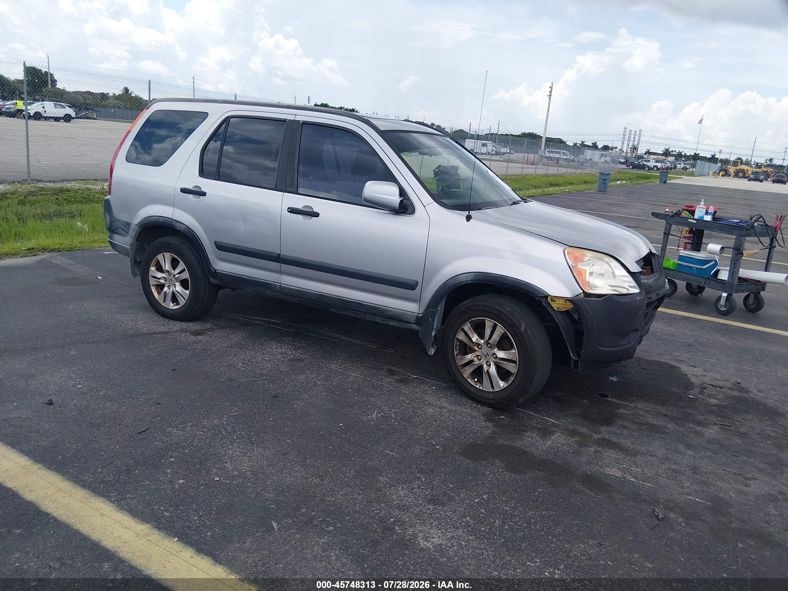2003 Honda Cr-v Ex Silver vin: JHLRD78833C024779