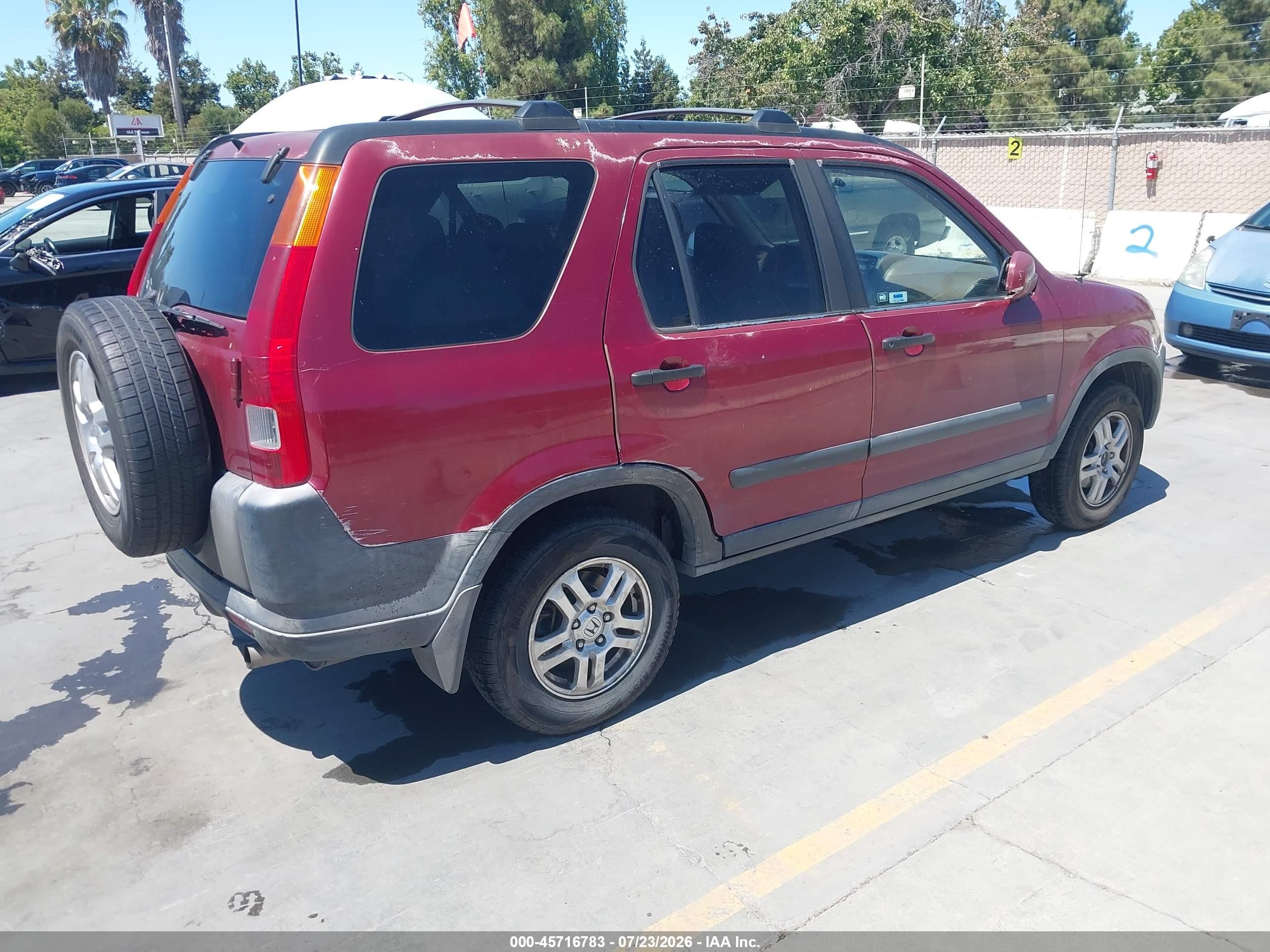 2003 Honda Cr-v Ex Maroon vin: JHLRD78833C032882
