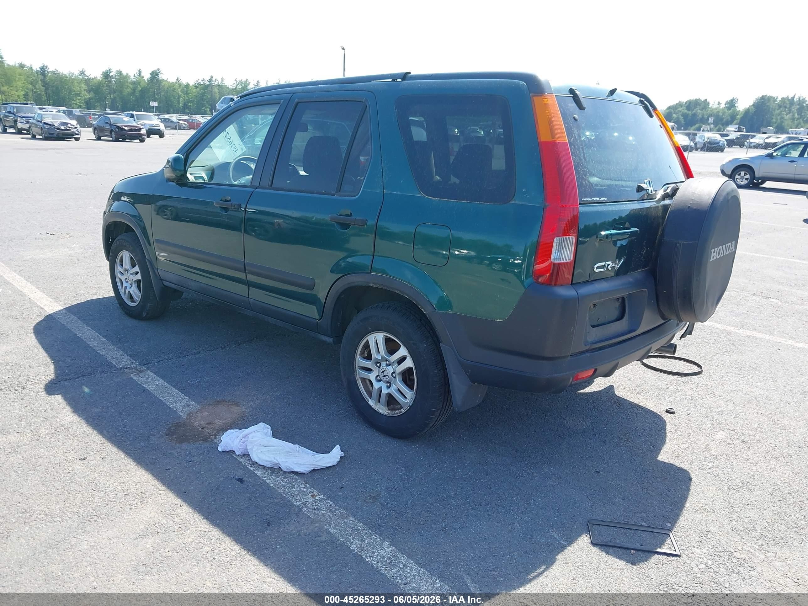 2004 Honda Cr-v Ex Green vin: JHLRD78834C040109