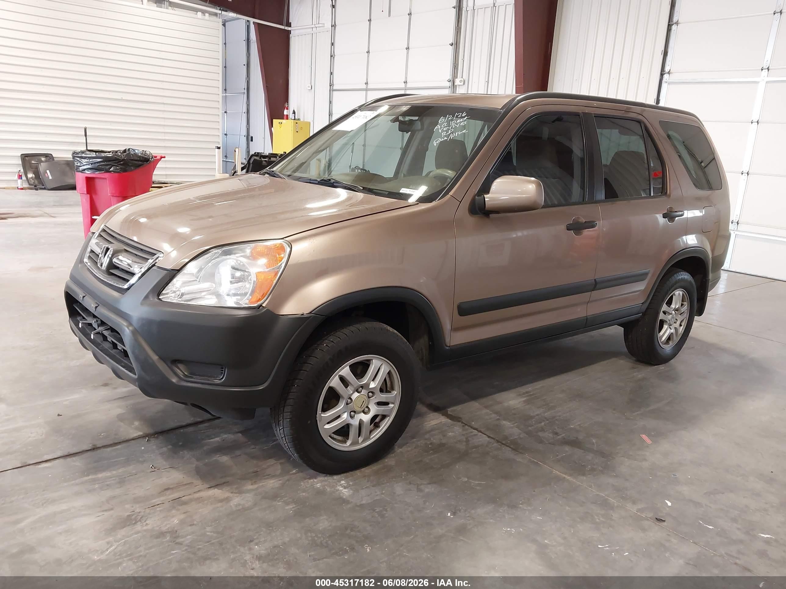 2004 Honda Cr-v Ex Brown vin: JHLRD78834C041857