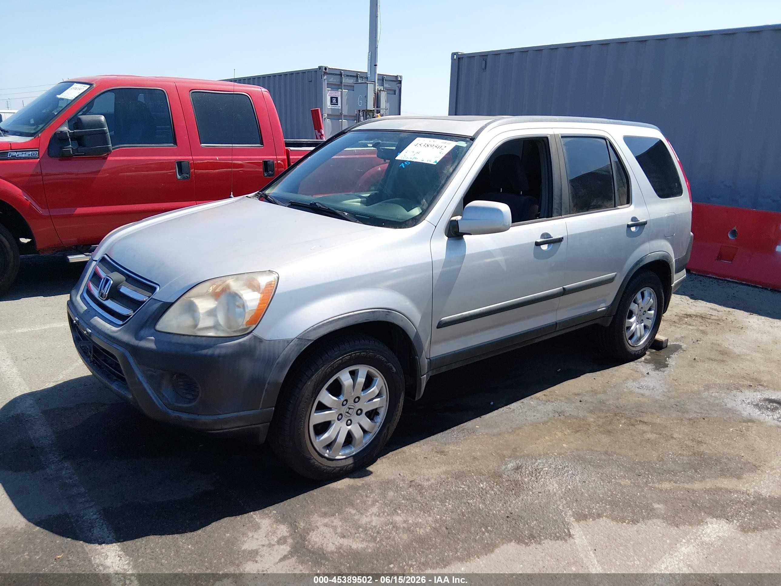 2005 Honda Cr-v Ex Silver vin: JHLRD78835C010352