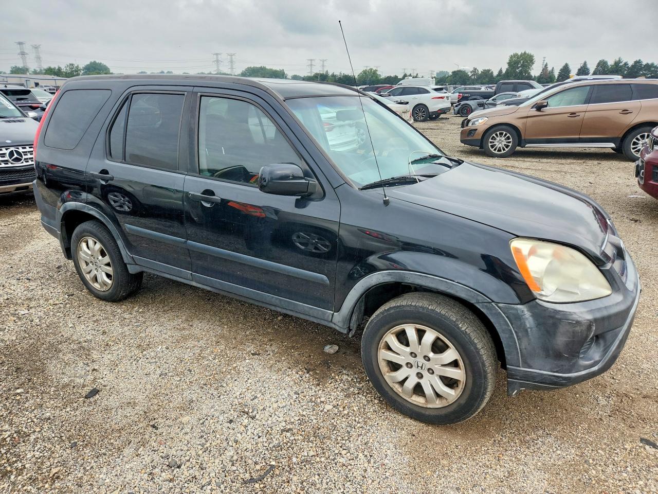 2006 Honda Cr-v Ex Black vin: JHLRD78836C009350