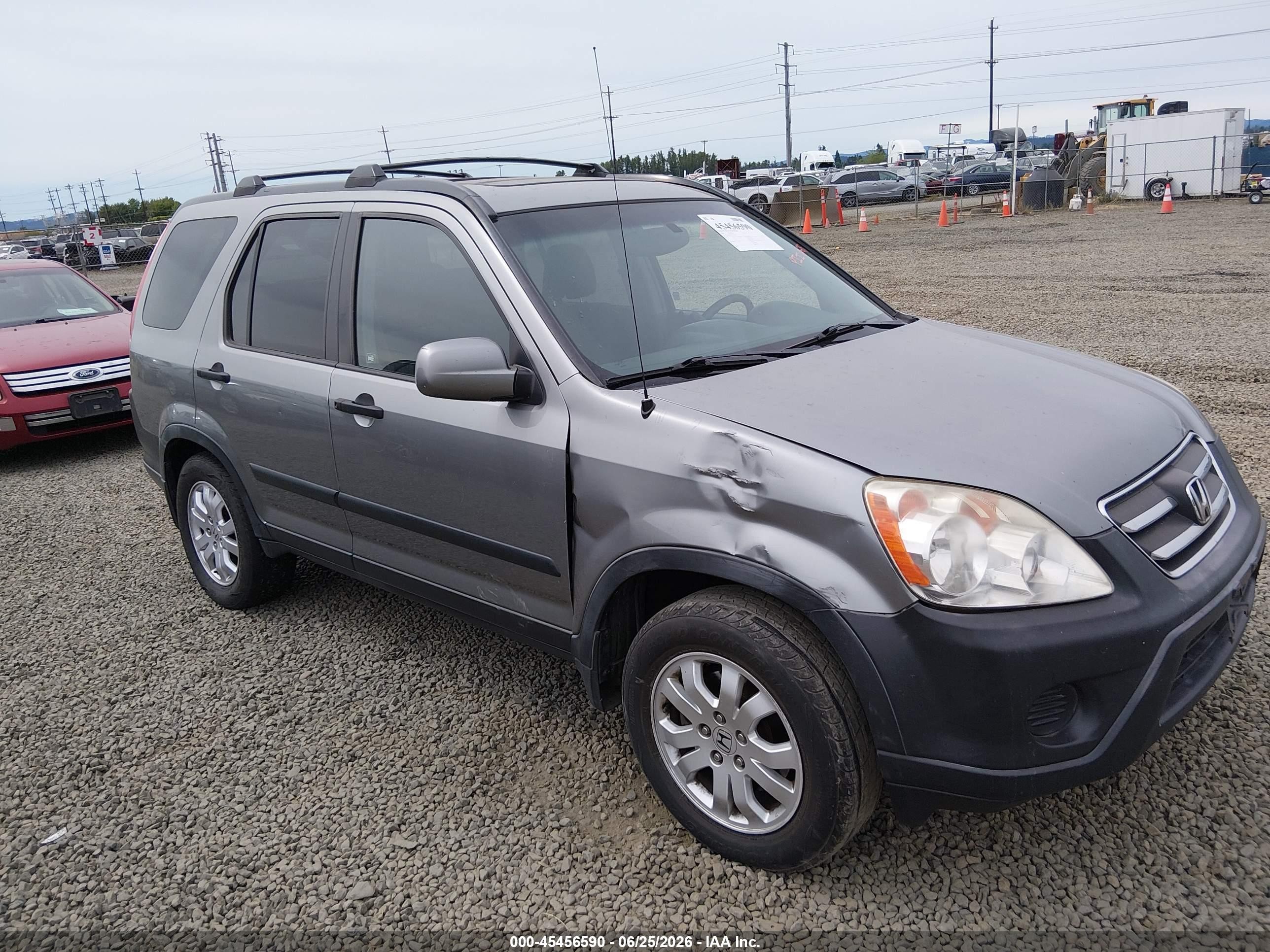 2006 Honda Cr-v Ex Green vin: JHLRD78836C011499