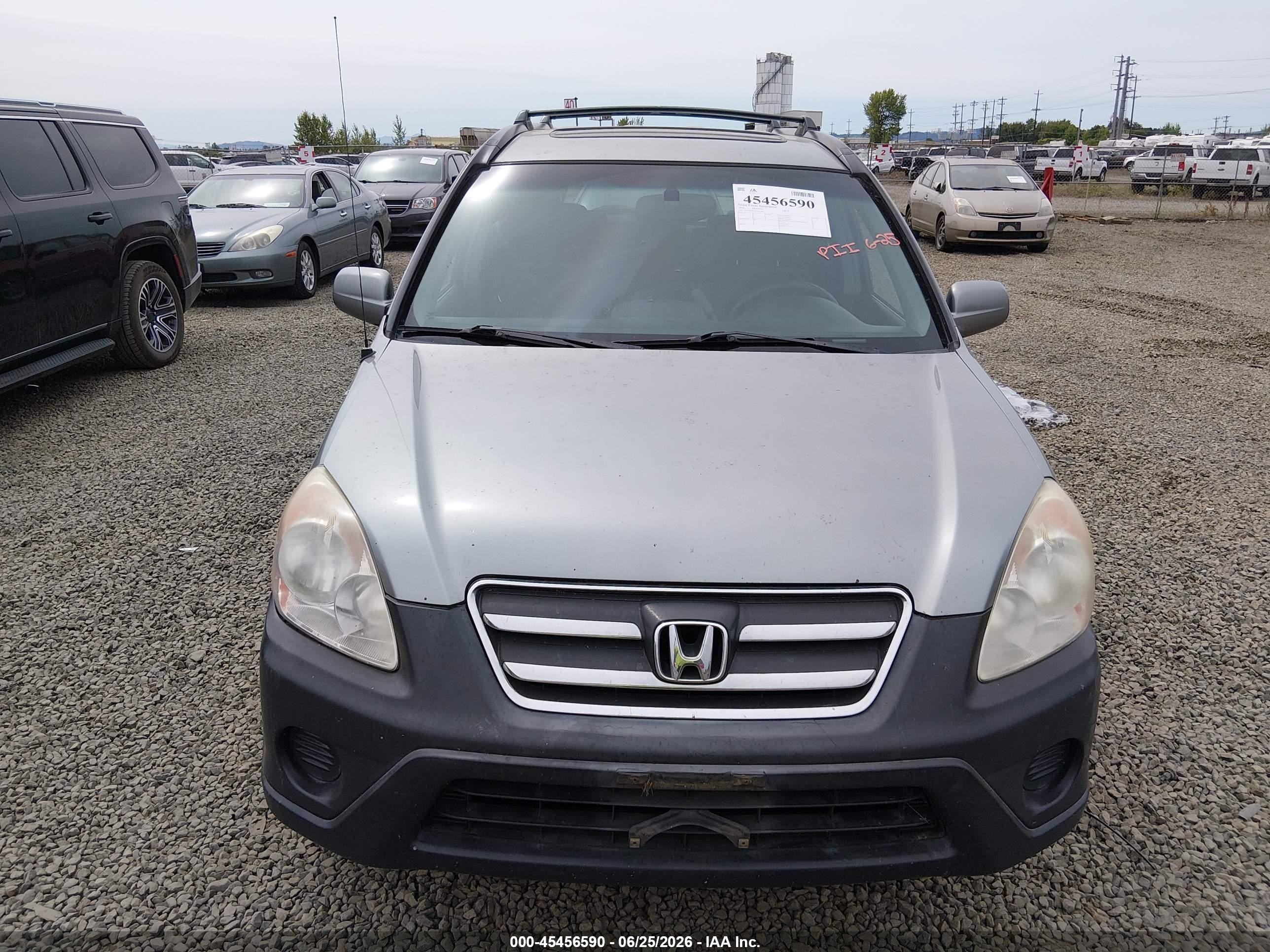 2006 Honda Cr-v Ex Green vin: JHLRD78836C011499