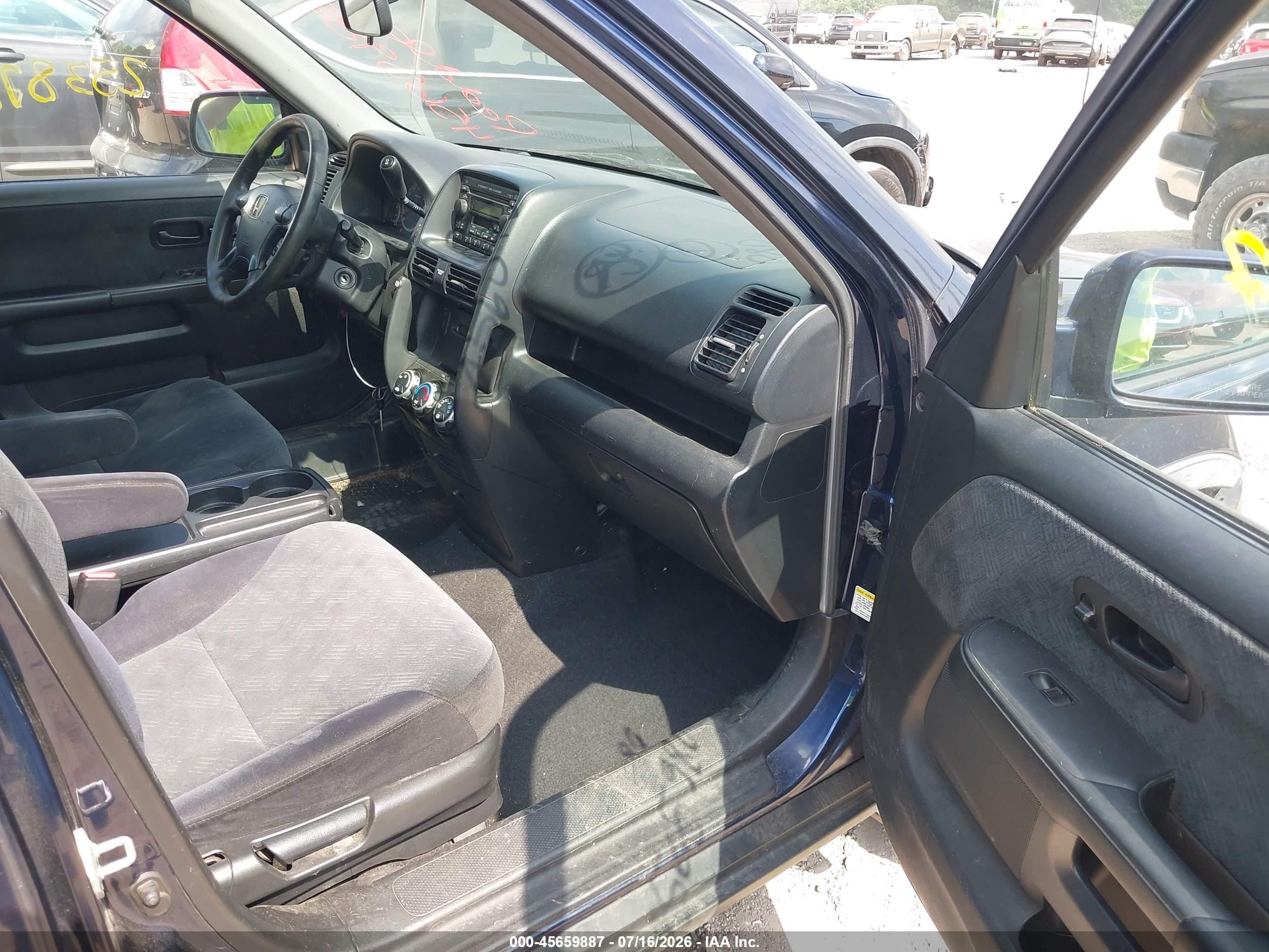2006 Honda Cr-v Ex Blue vin: JHLRD78836C034992