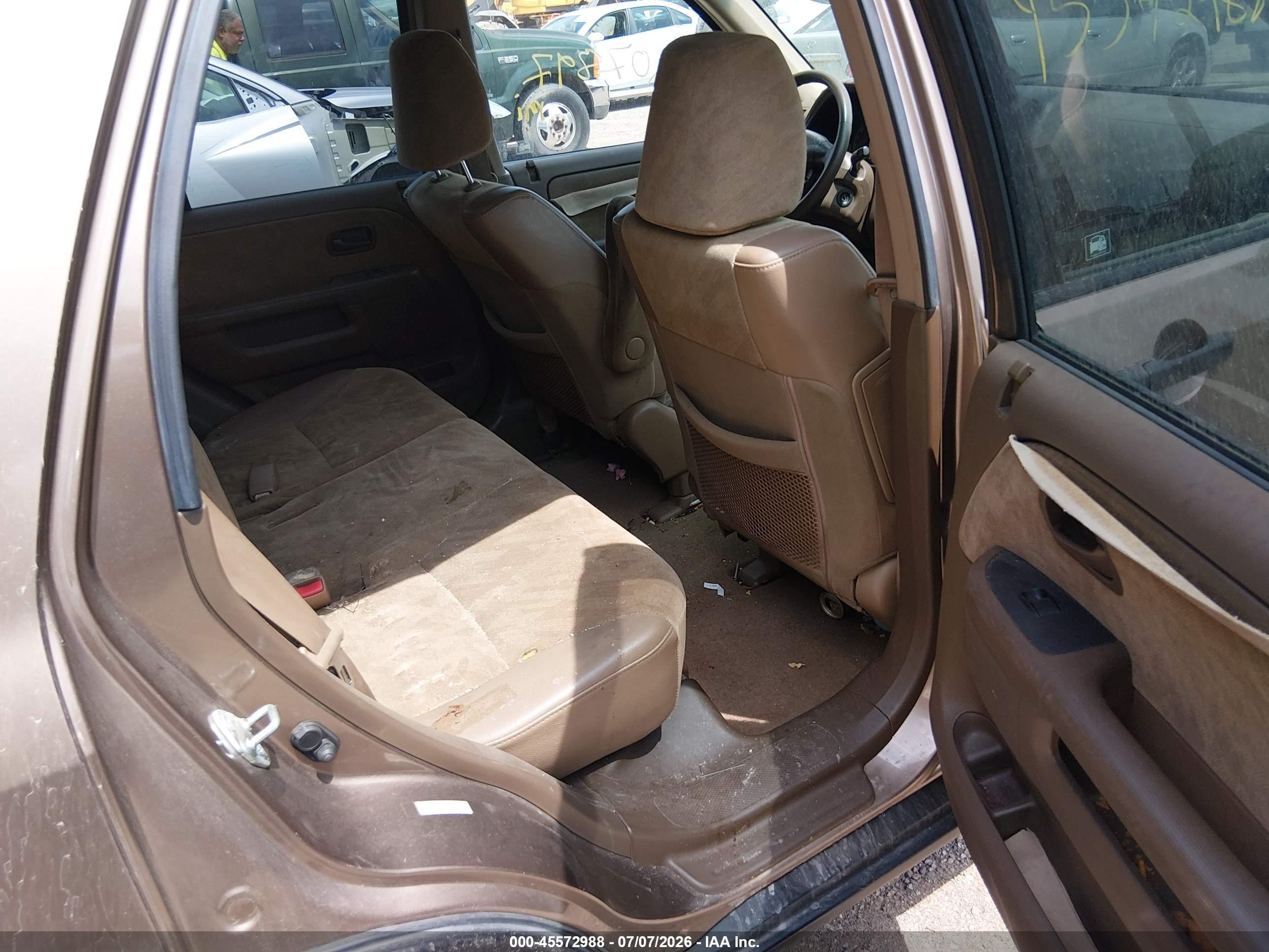 2002 Honda Cr-v Ex Tan vin: JHLRD78842C015880