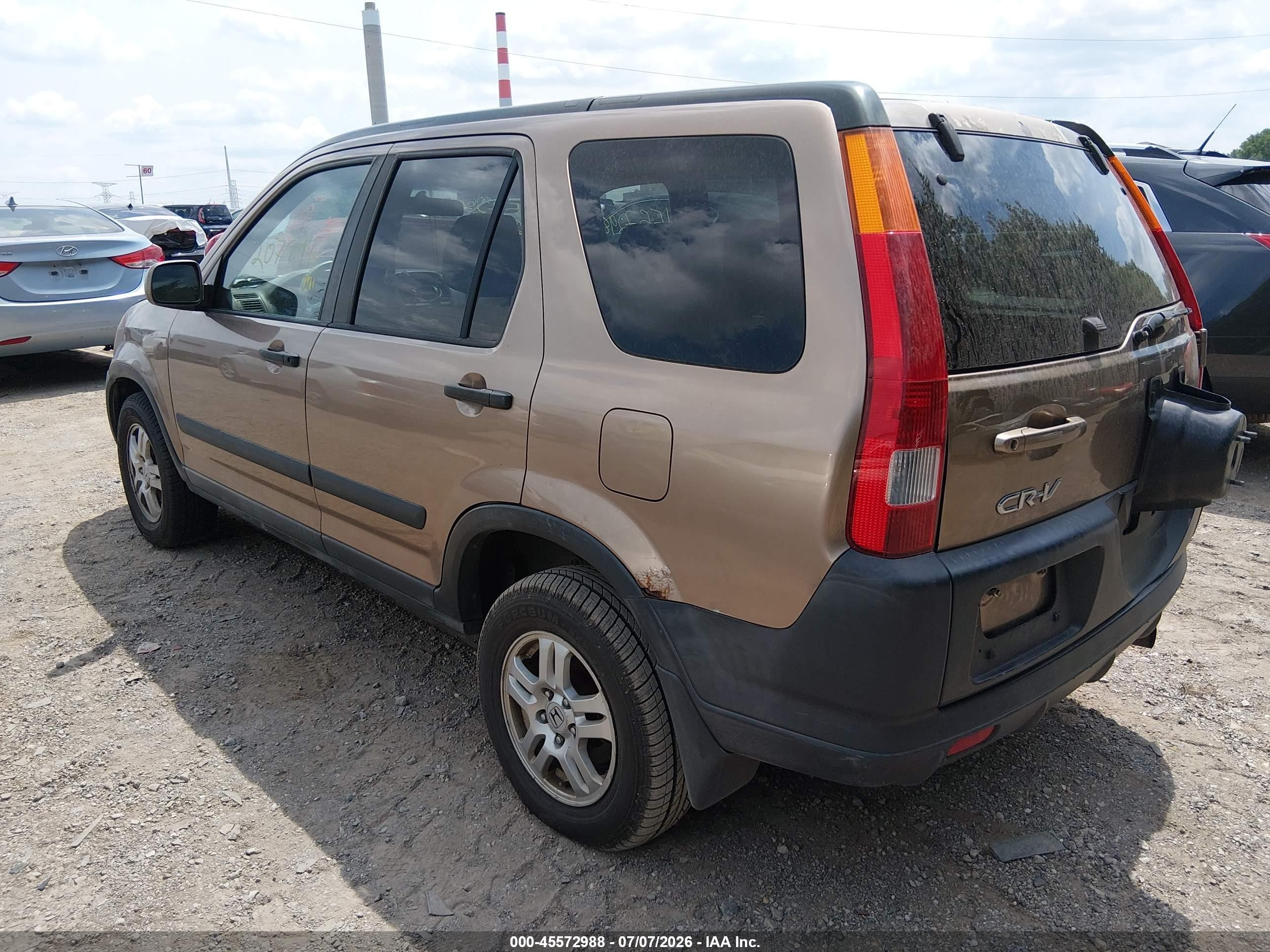 2002 Honda Cr-v Ex Tan vin: JHLRD78842C015880