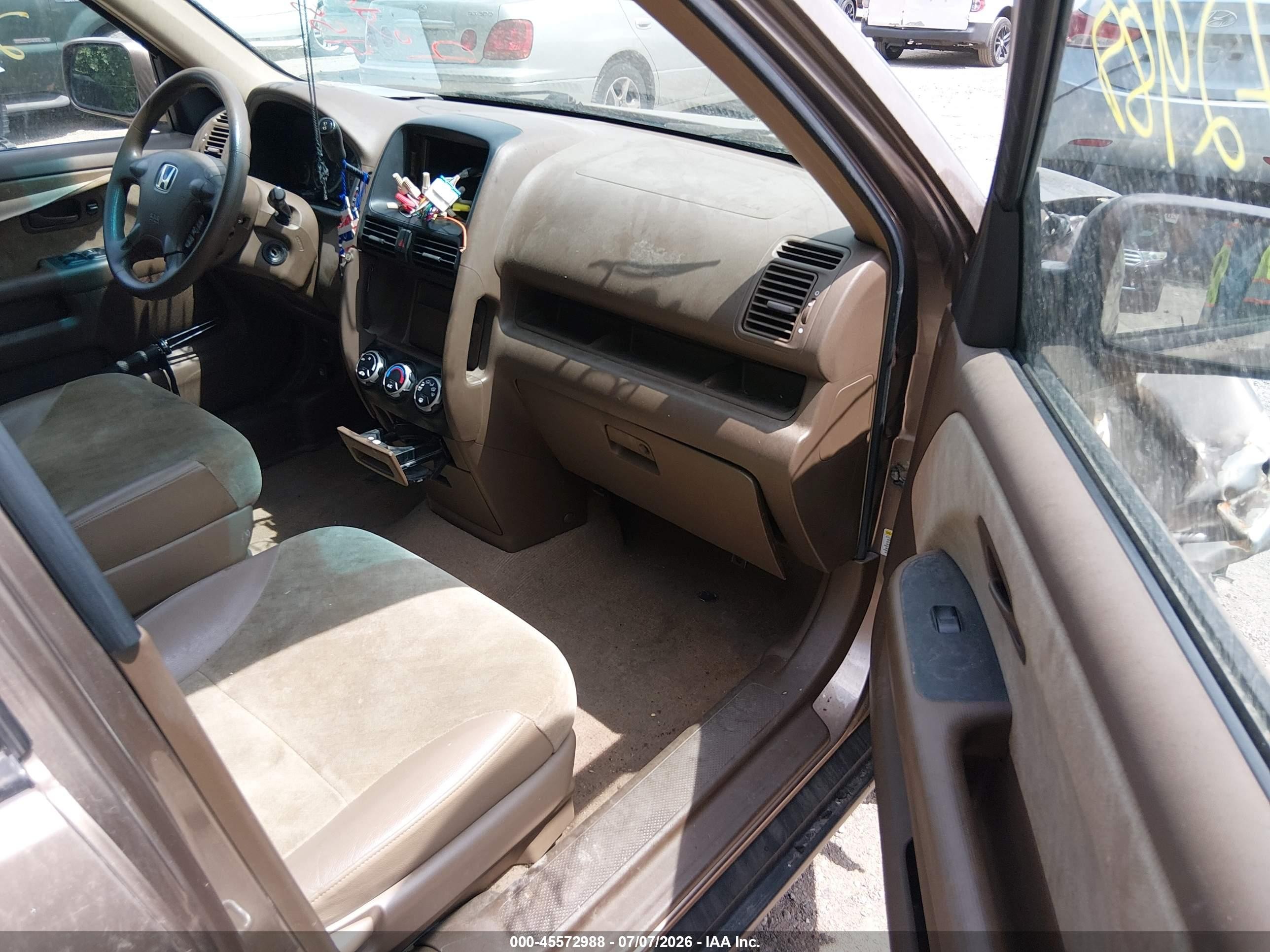 2002 Honda Cr-v Ex Tan vin: JHLRD78842C015880