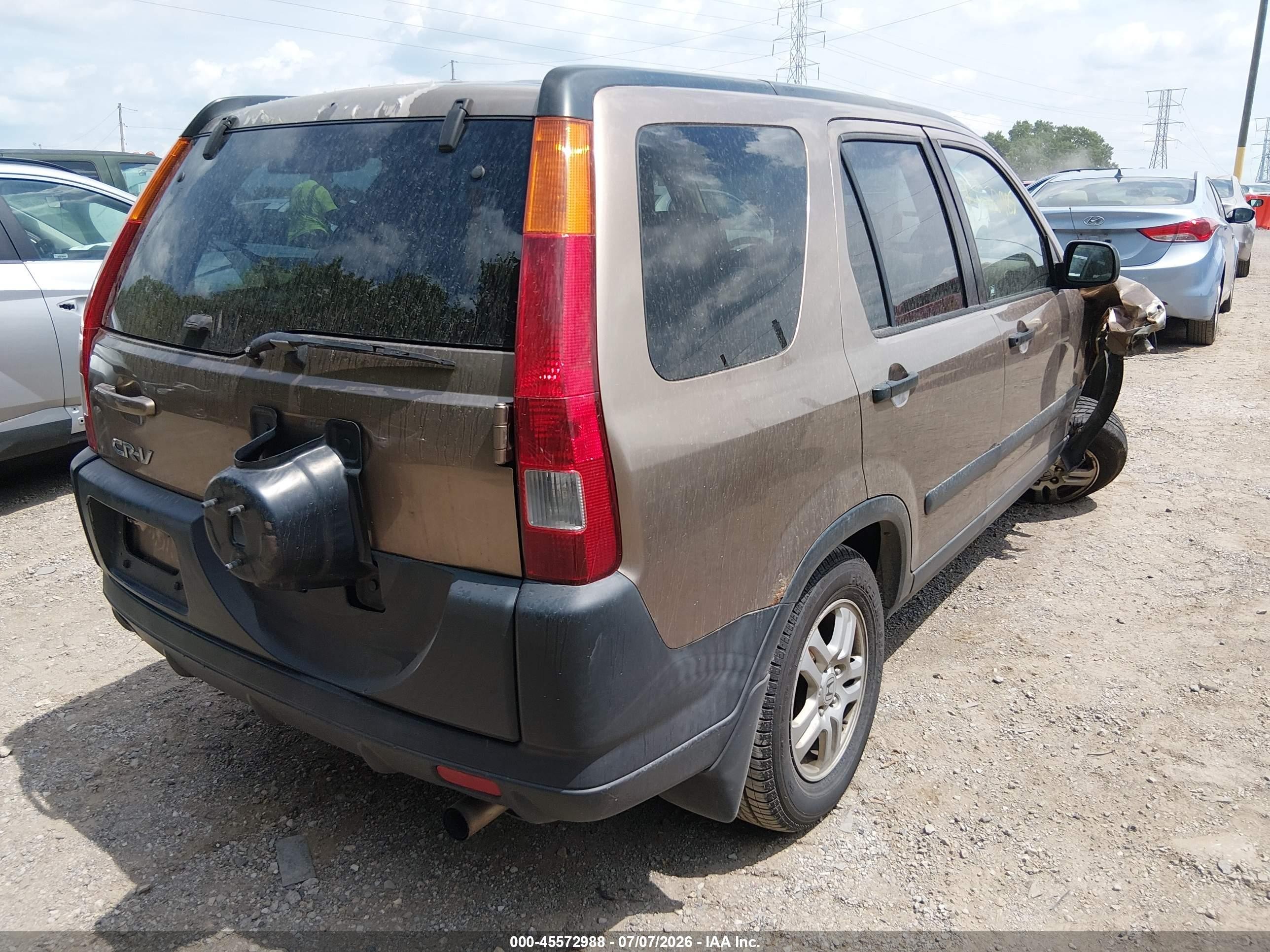 2002 Honda Cr-v Ex Tan vin: JHLRD78842C015880