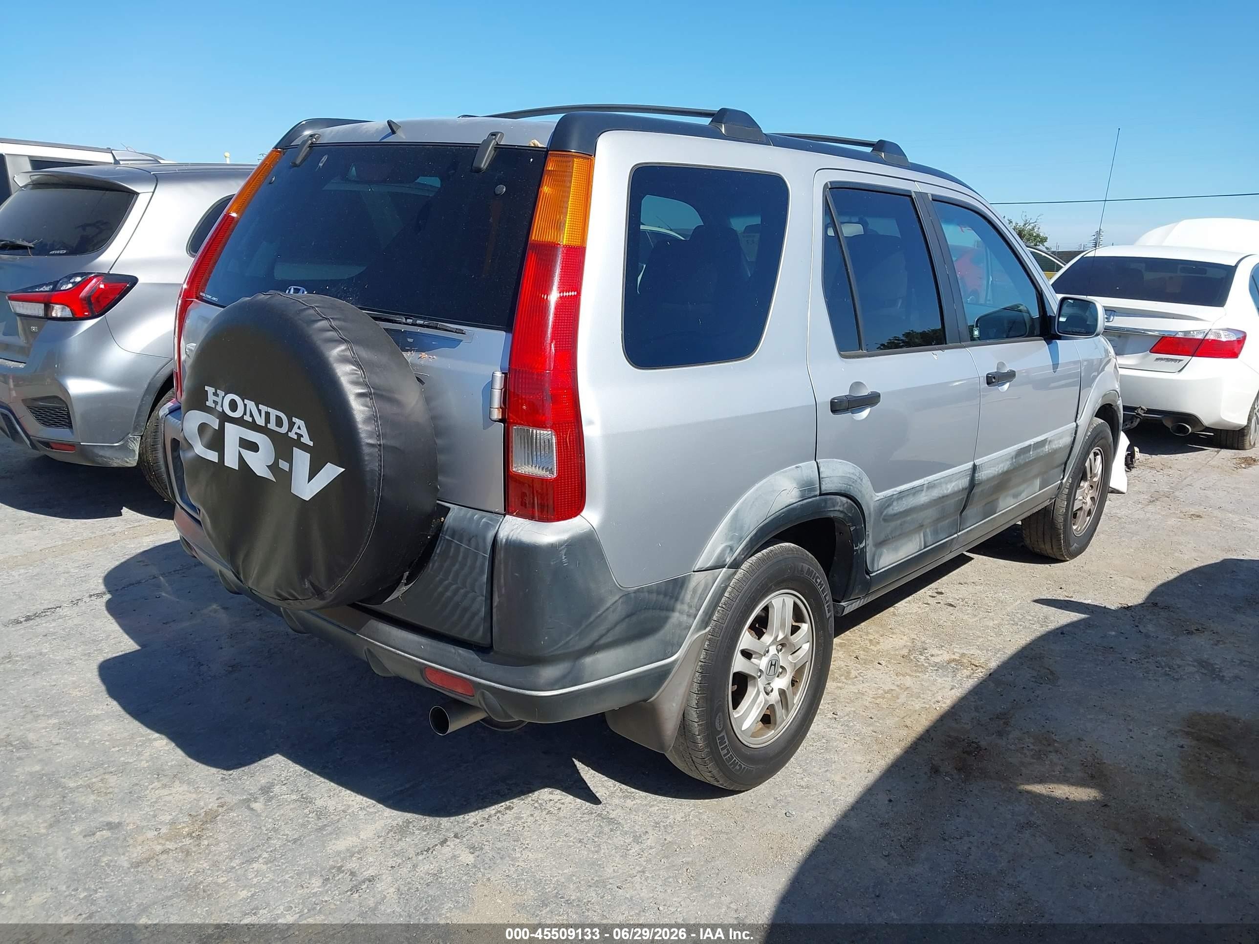 2002 Honda Cr-v Ex Silver vin: JHLRD78842C044019
