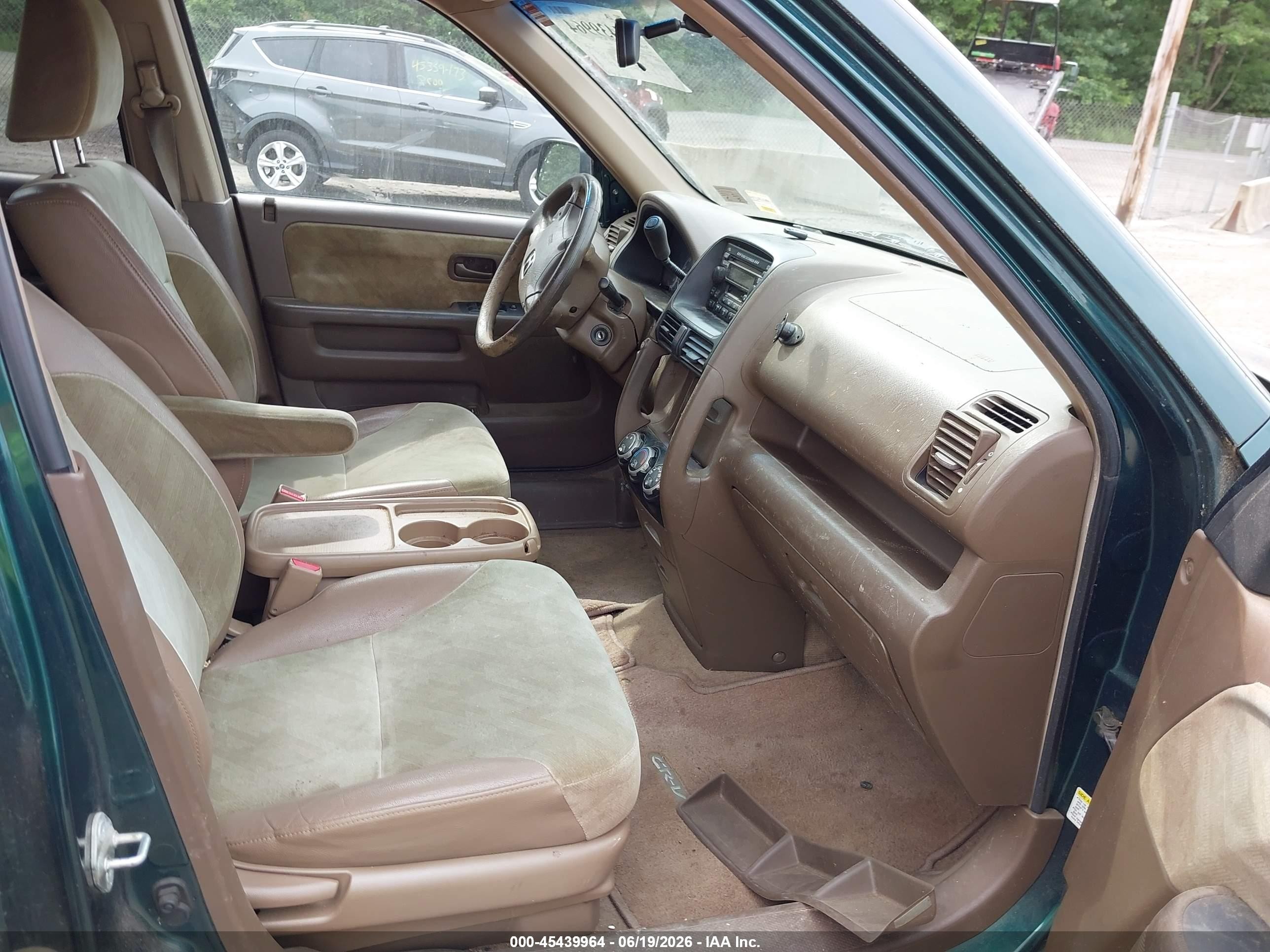 2003 Honda Cr-v Ex Green vin: JHLRD78843C017503