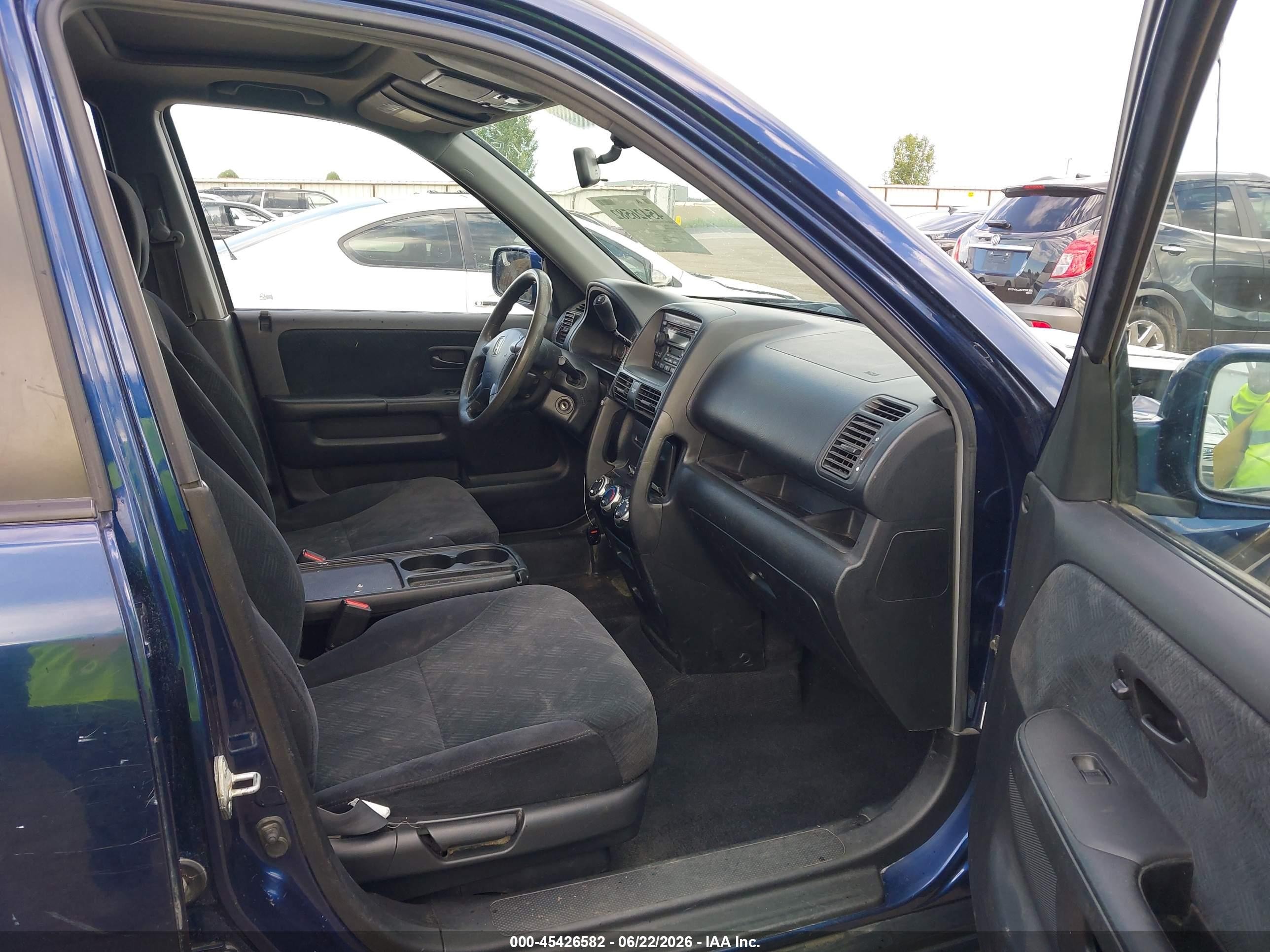 2005 Honda Cr-v Ex Blue vin: JHLRD78845C016600