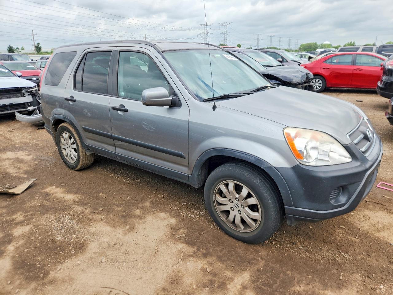 2005 Honda Cr-v Ex Gray vin: JHLRD78845C051069