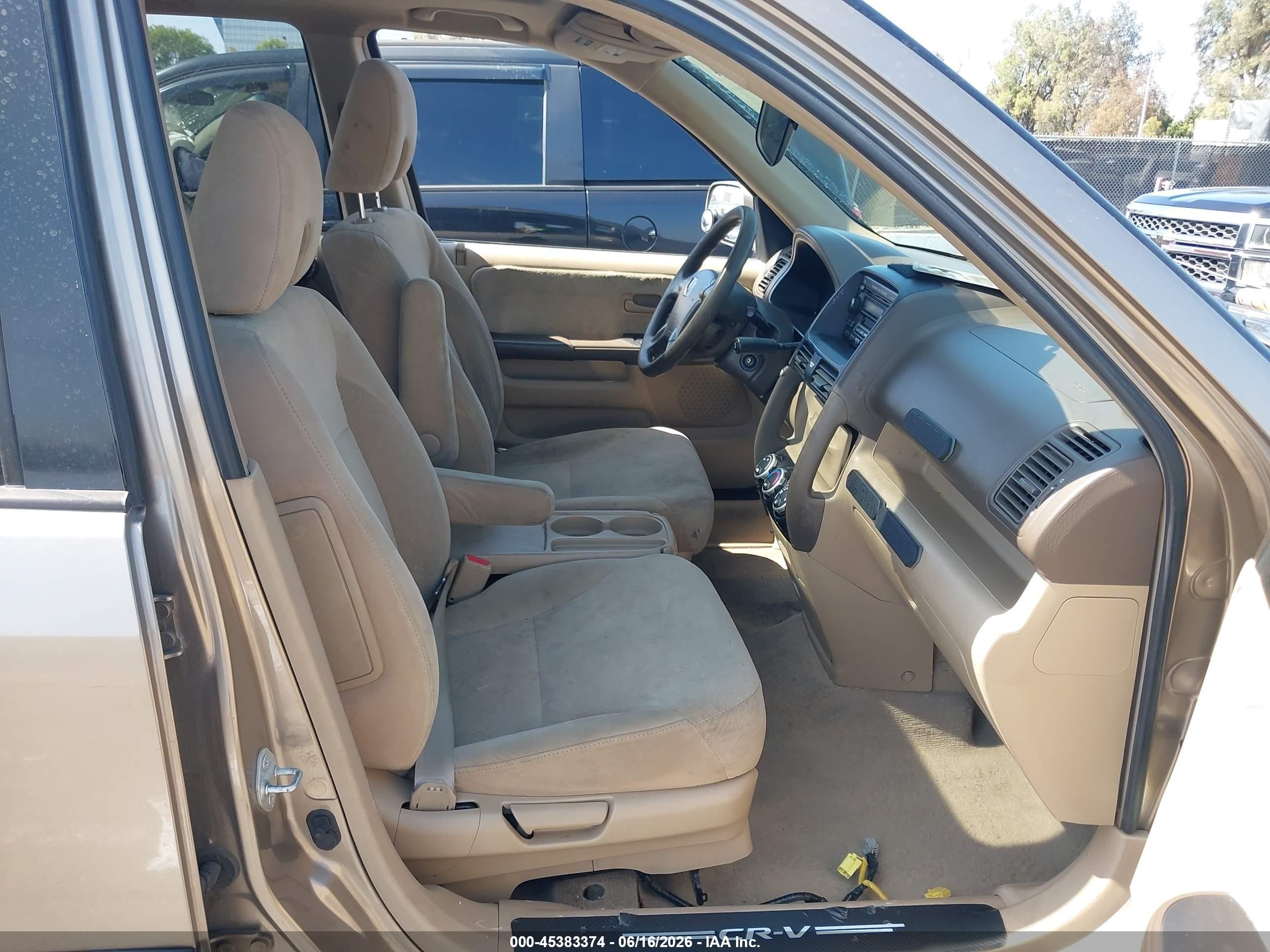 2005 Honda Cr-v Ex Beige vin: JHLRD78845C061875