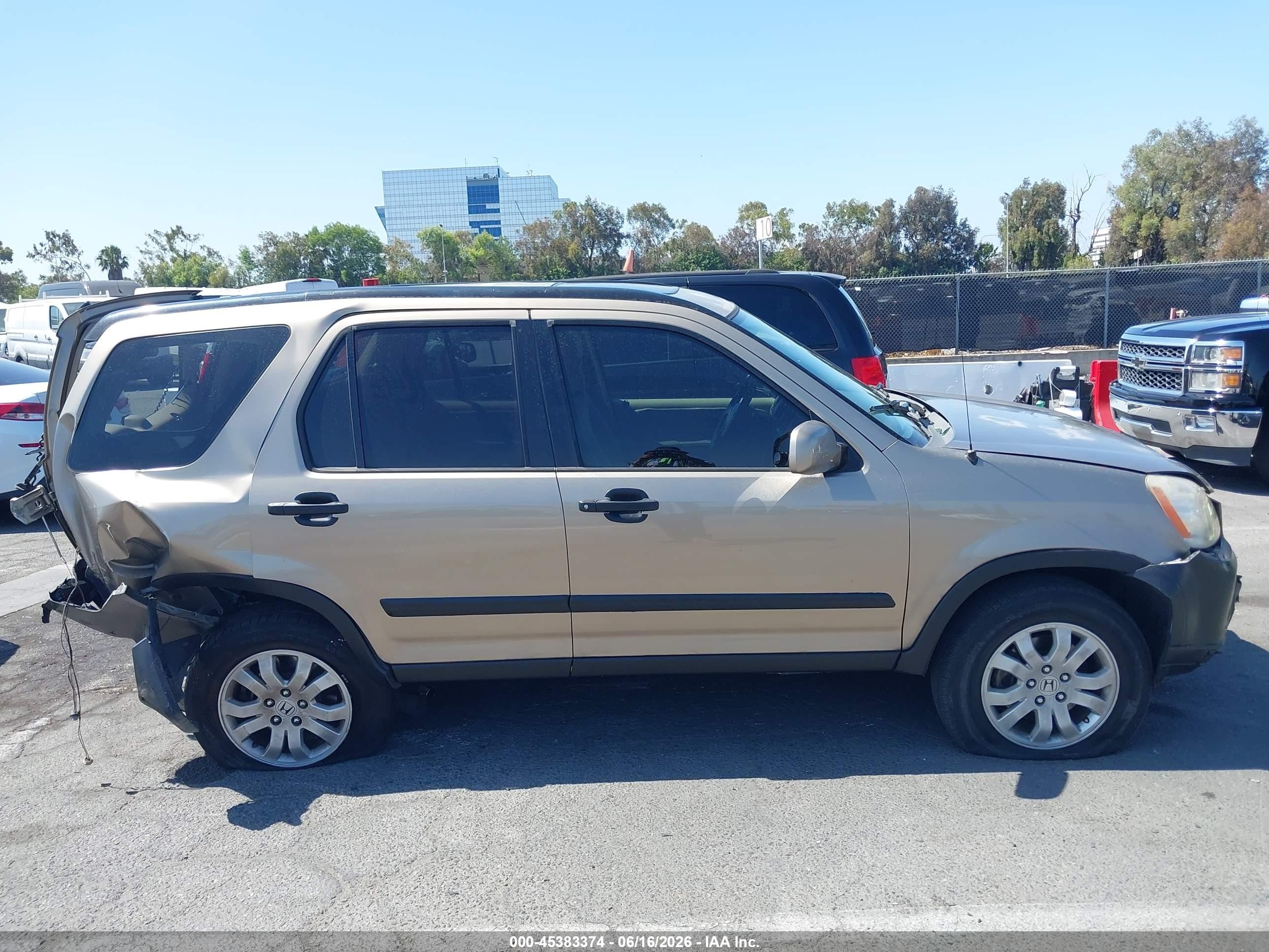 2005 Honda Cr-v Ex Beige vin: JHLRD78845C061875