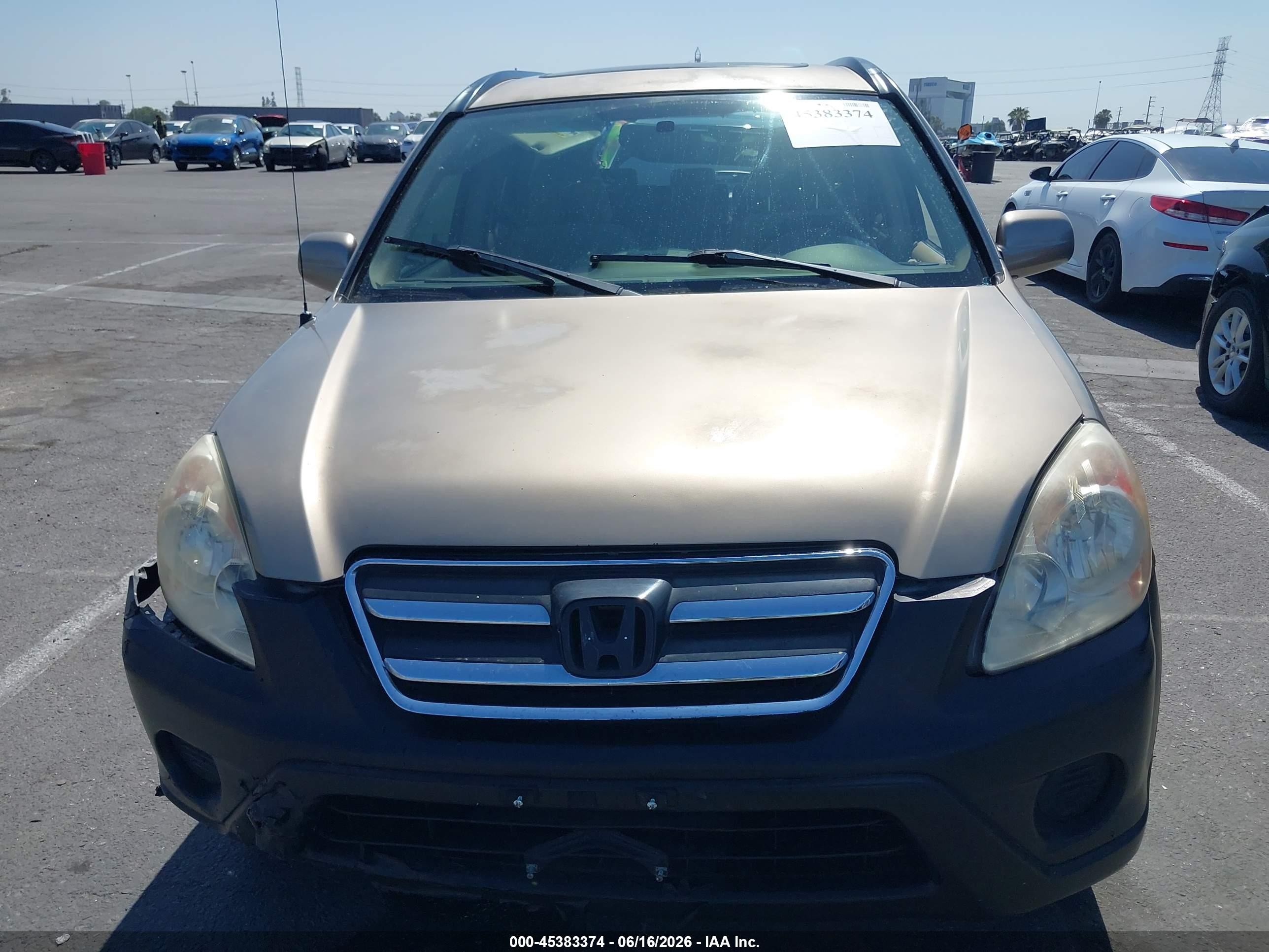 2005 Honda Cr-v Ex Beige vin: JHLRD78845C061875