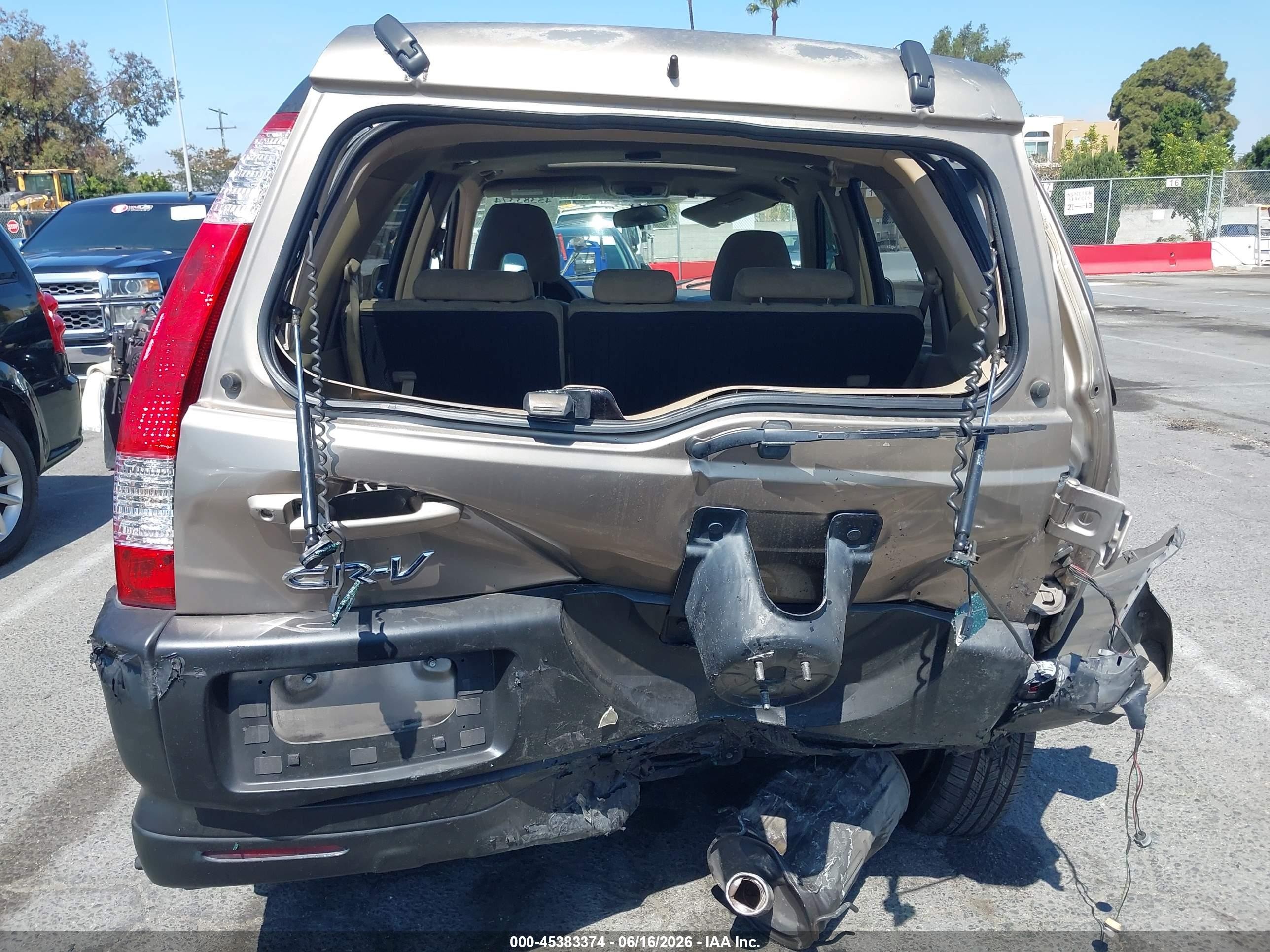 2005 Honda Cr-v Ex Beige vin: JHLRD78845C061875