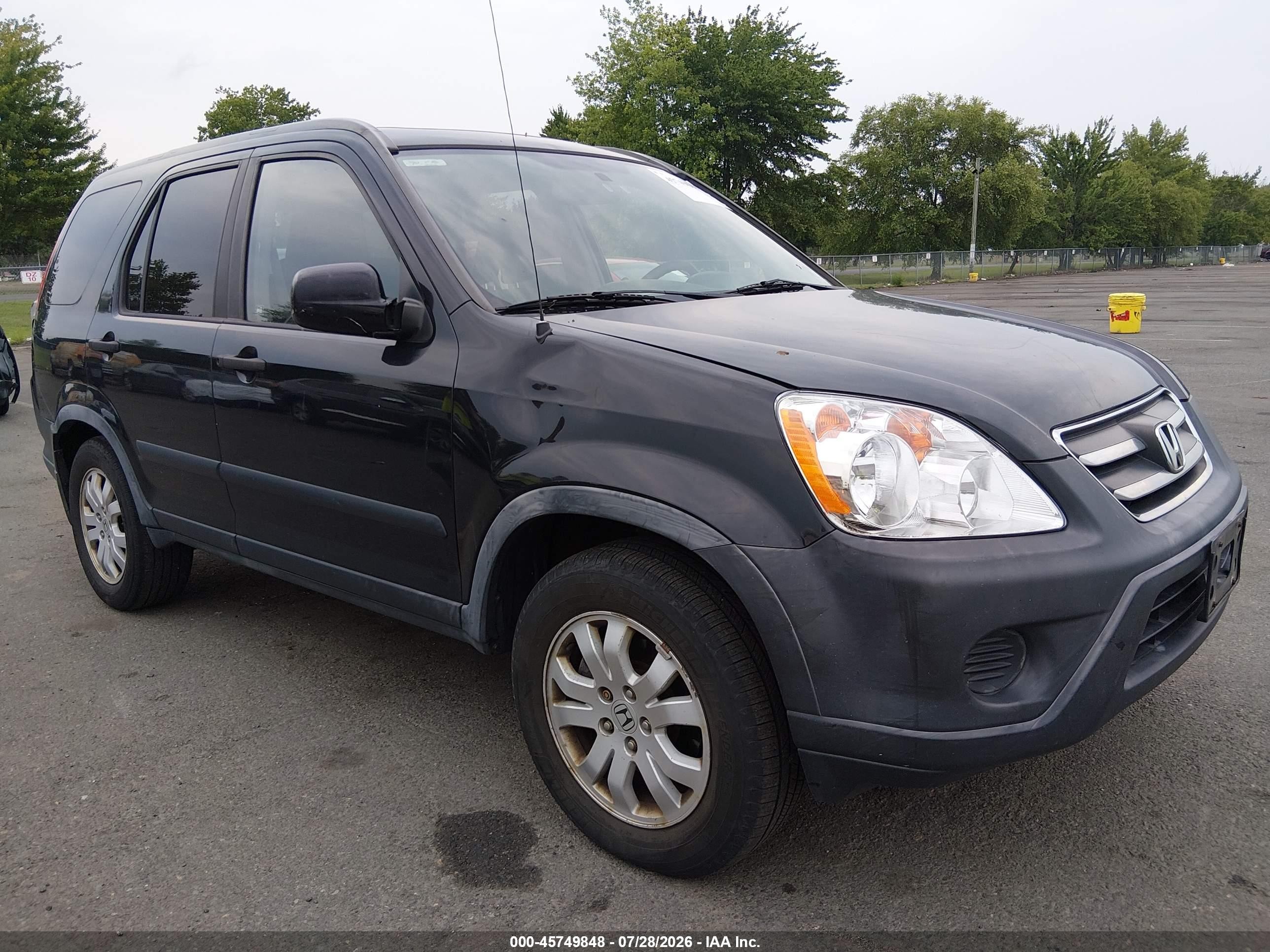 2006 Honda Cr-v Ex Черный vin: JHLRD78846C058167