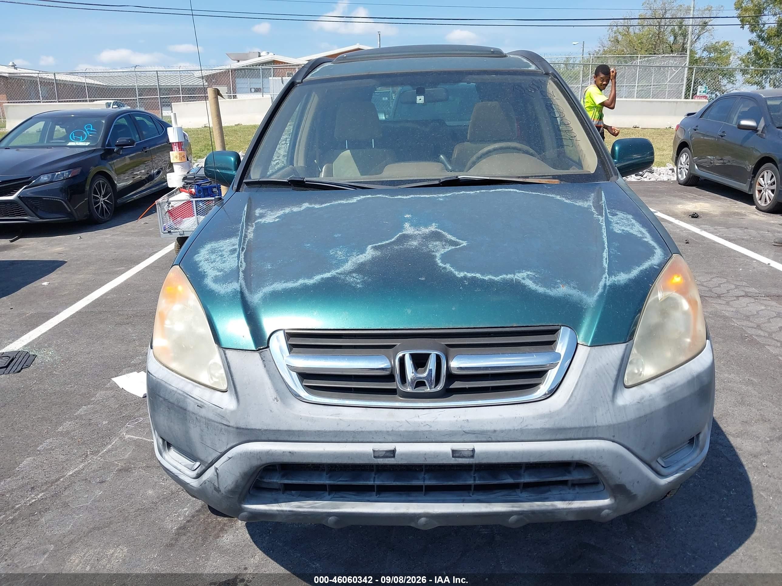 2002 Honda Cr-v Ex Black vin: JHLRD78852C011370
