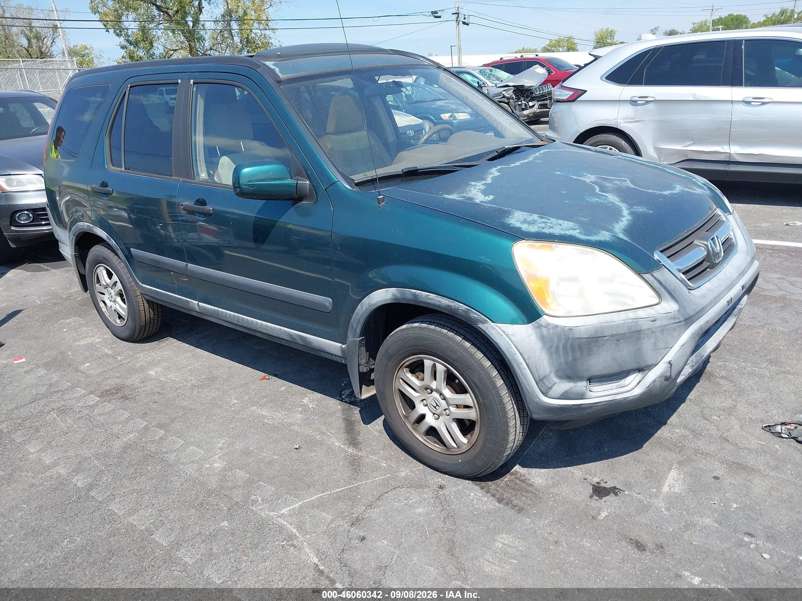 2002 Honda Cr-v Ex Black vin: JHLRD78852C011370