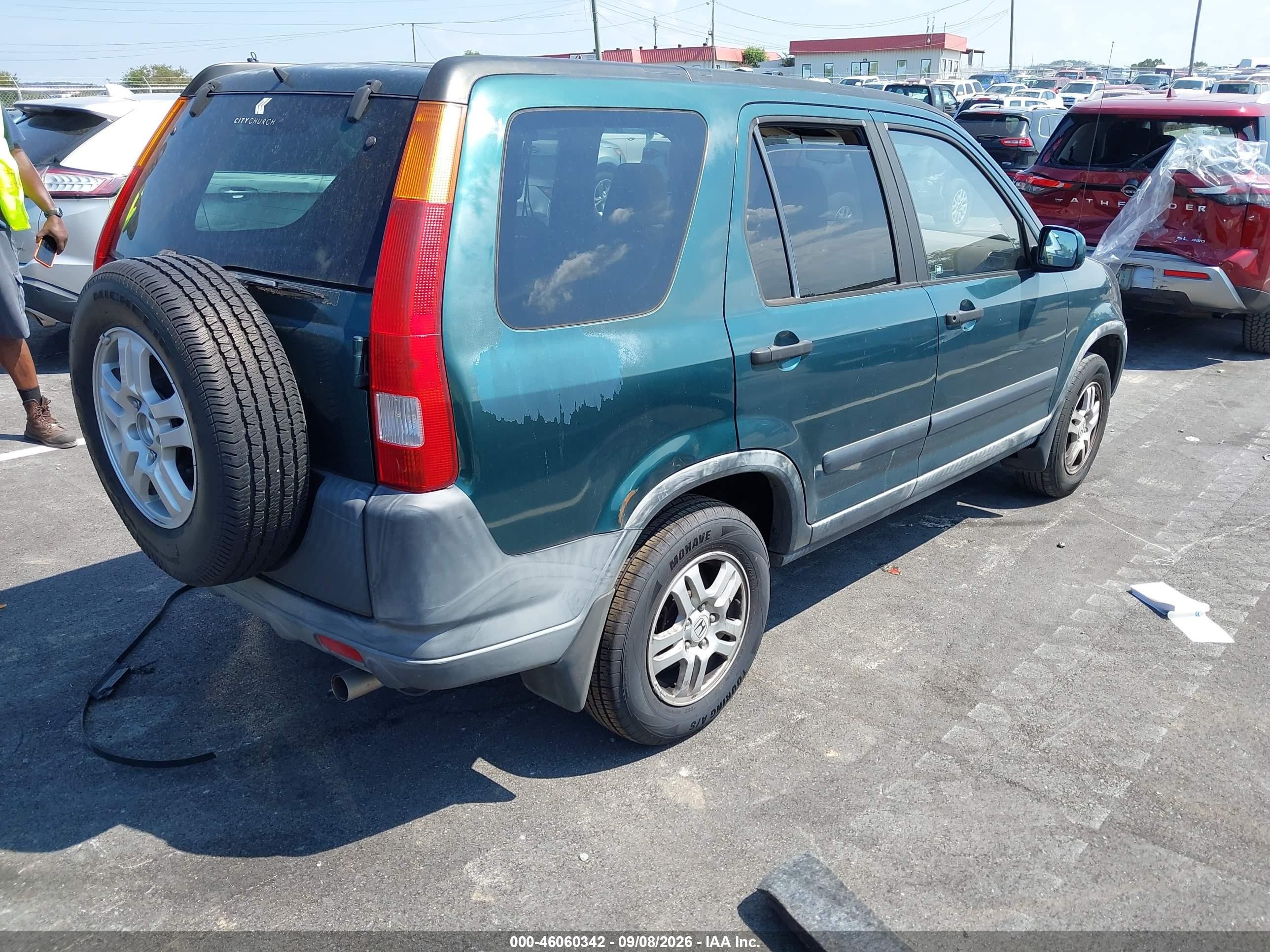2002 Honda Cr-v Ex Black vin: JHLRD78852C011370