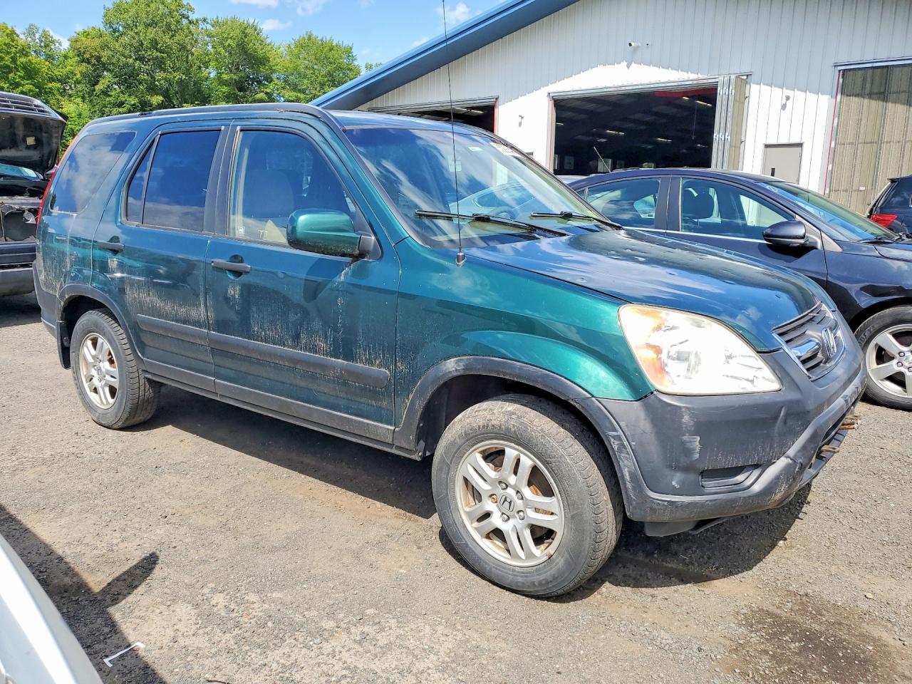 2002 Honda Cr-v Ex Green vin: JHLRD78852C014818