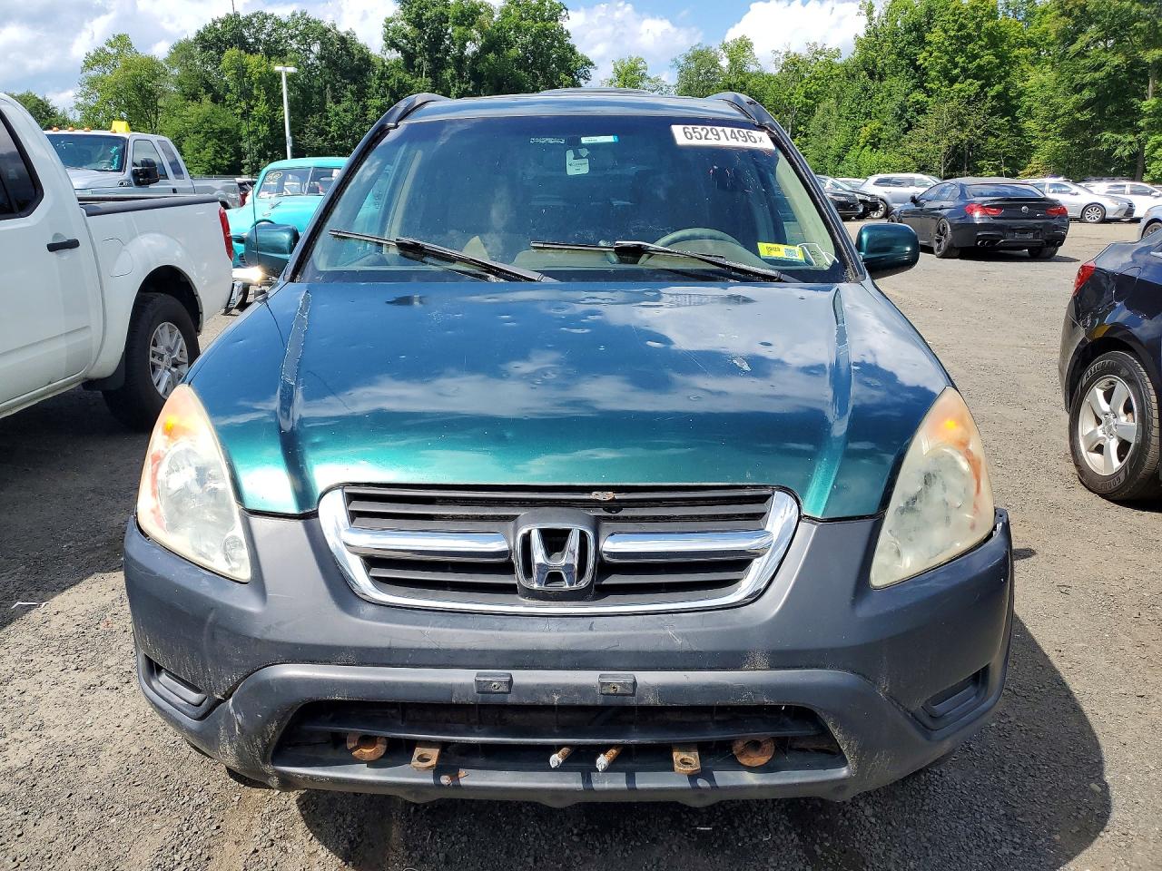 2002 Honda Cr-v Ex Green vin: JHLRD78852C014818