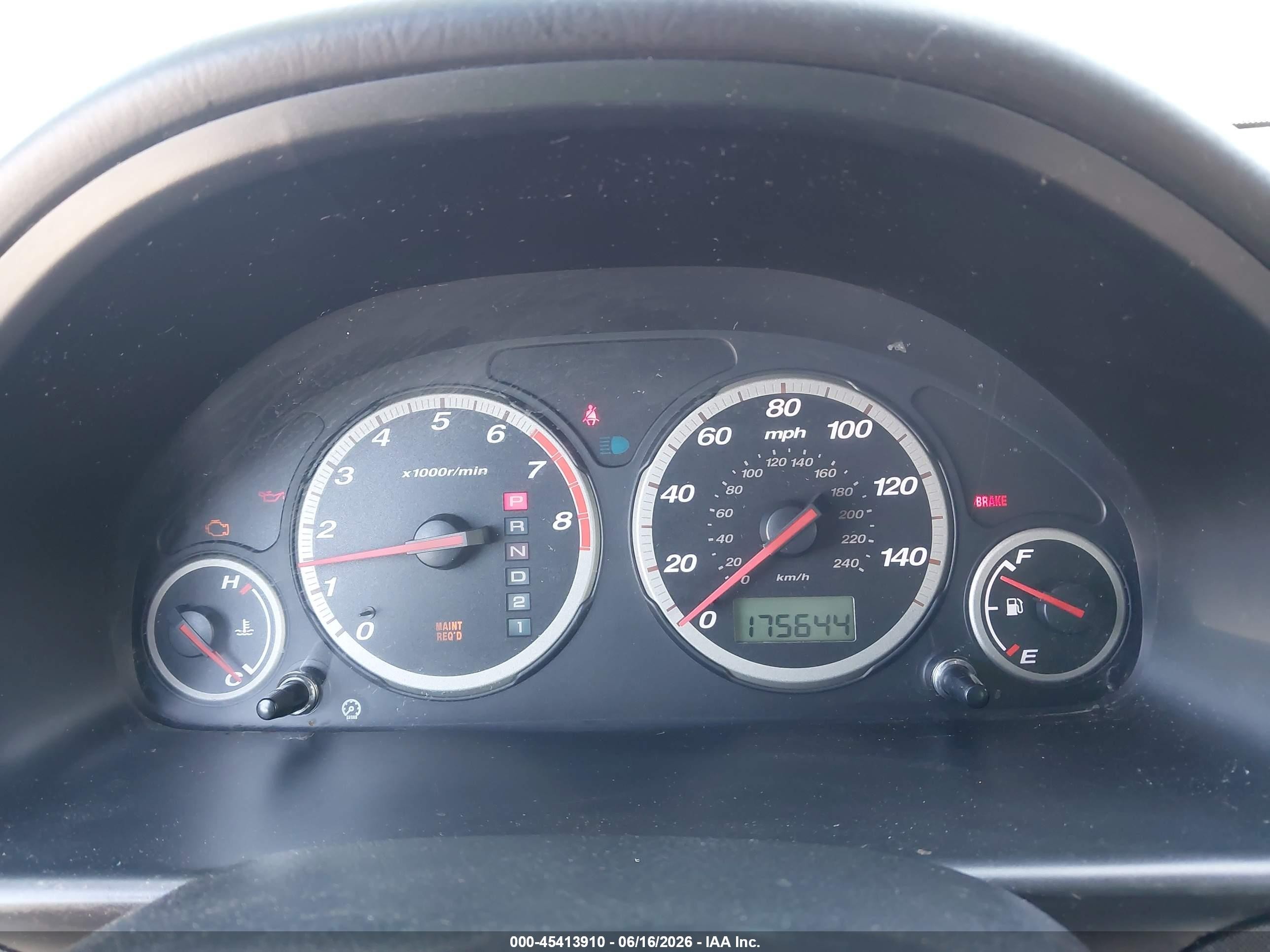 2002 Honda Cr-v Ex Black vin: JHLRD78852C044112