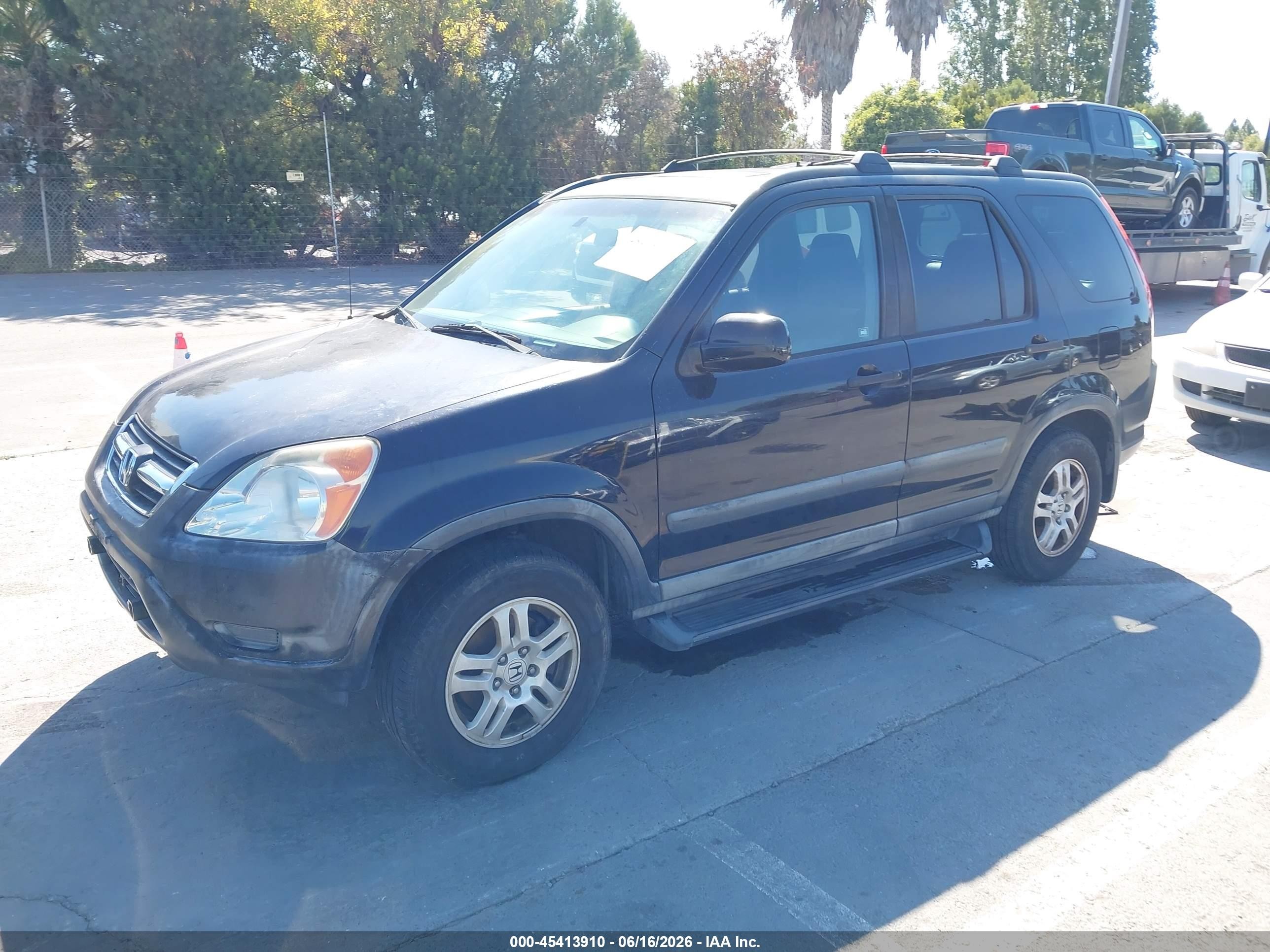 2002 Honda Cr-v Ex Black vin: JHLRD78852C044112