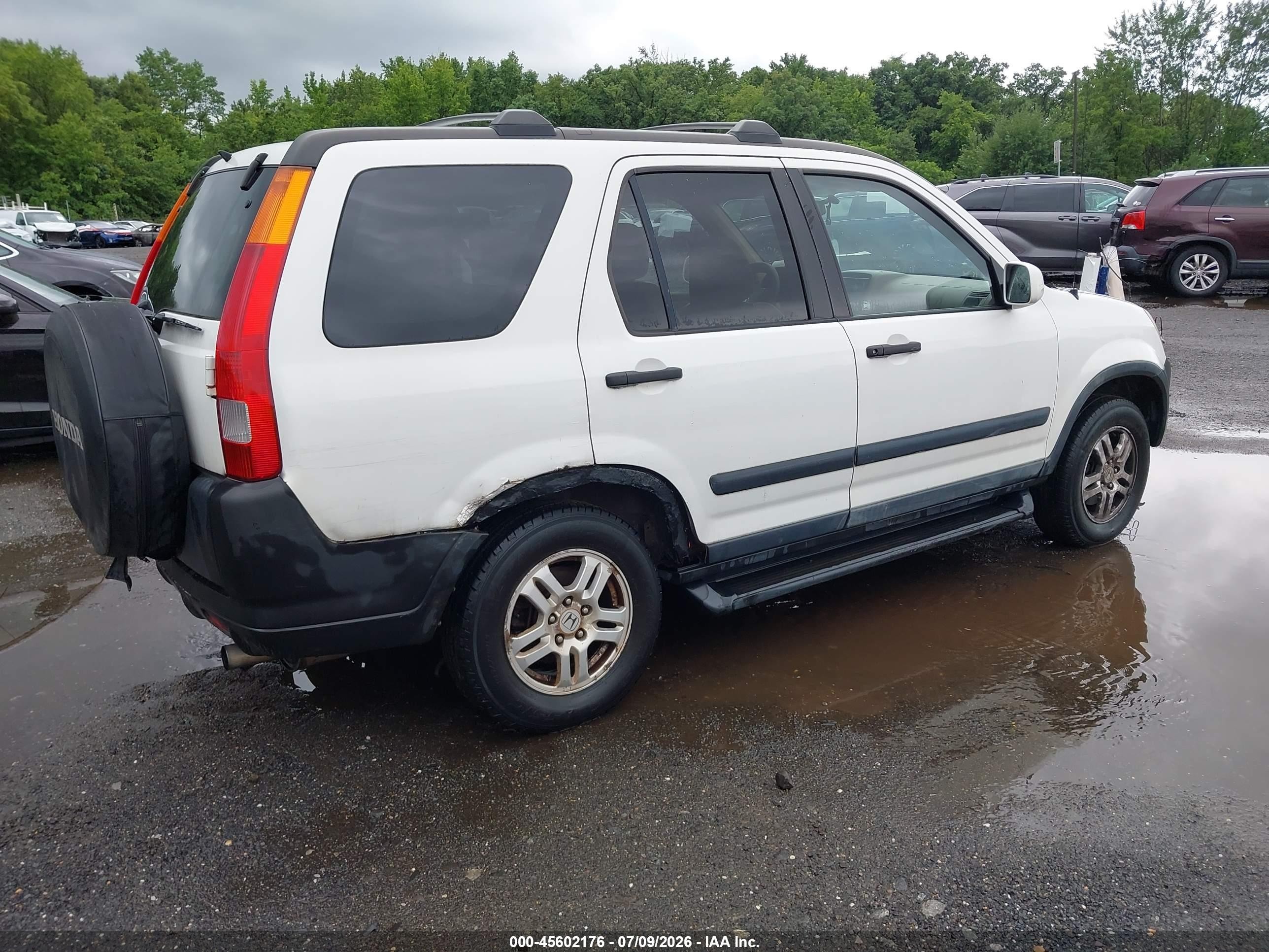 2002 Honda Cr-v Ex White vin: JHLRD78852C068667
