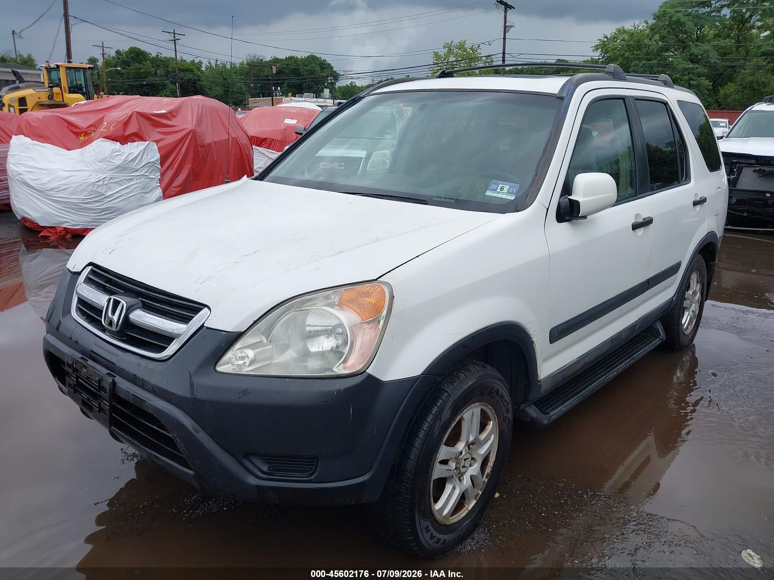 2002 Honda Cr-v Ex White vin: JHLRD78852C068667