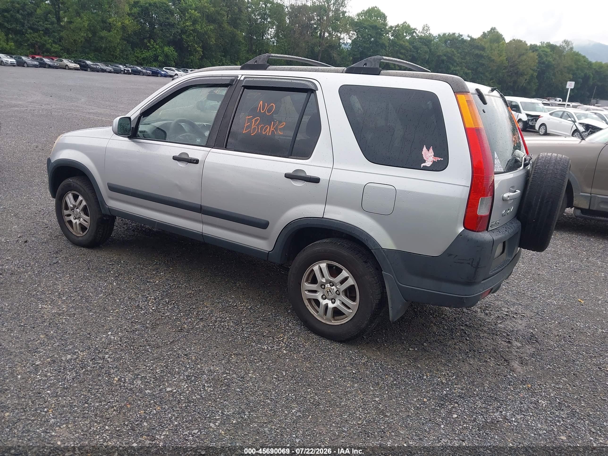 2002 Honda Cr-v Ex Silver vin: JHLRD78852C073755