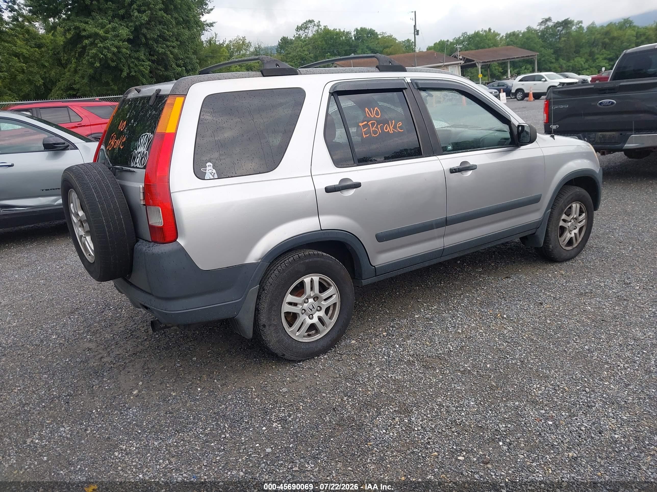 2002 Honda Cr-v Ex Silver vin: JHLRD78852C073755